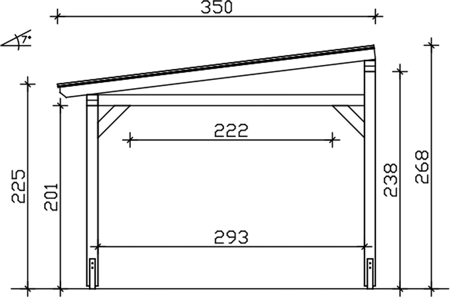 Skanholz Terrassendach »Siena« Leimholz