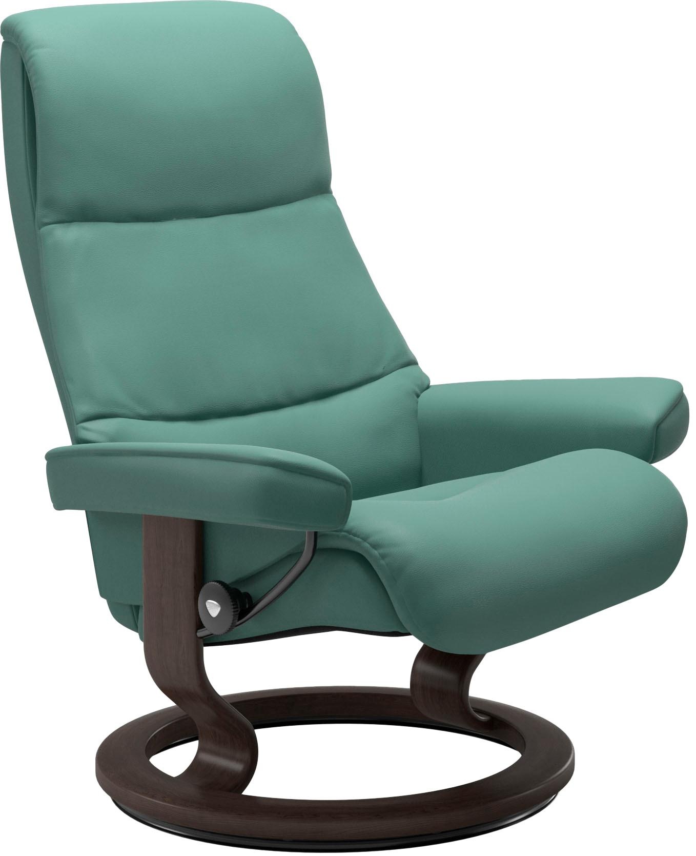 Stressless® Relaxsessel »View«, (Set, Relaxsessel mit Hocker), mit Classic Base, Größe M,Gestell Wenge