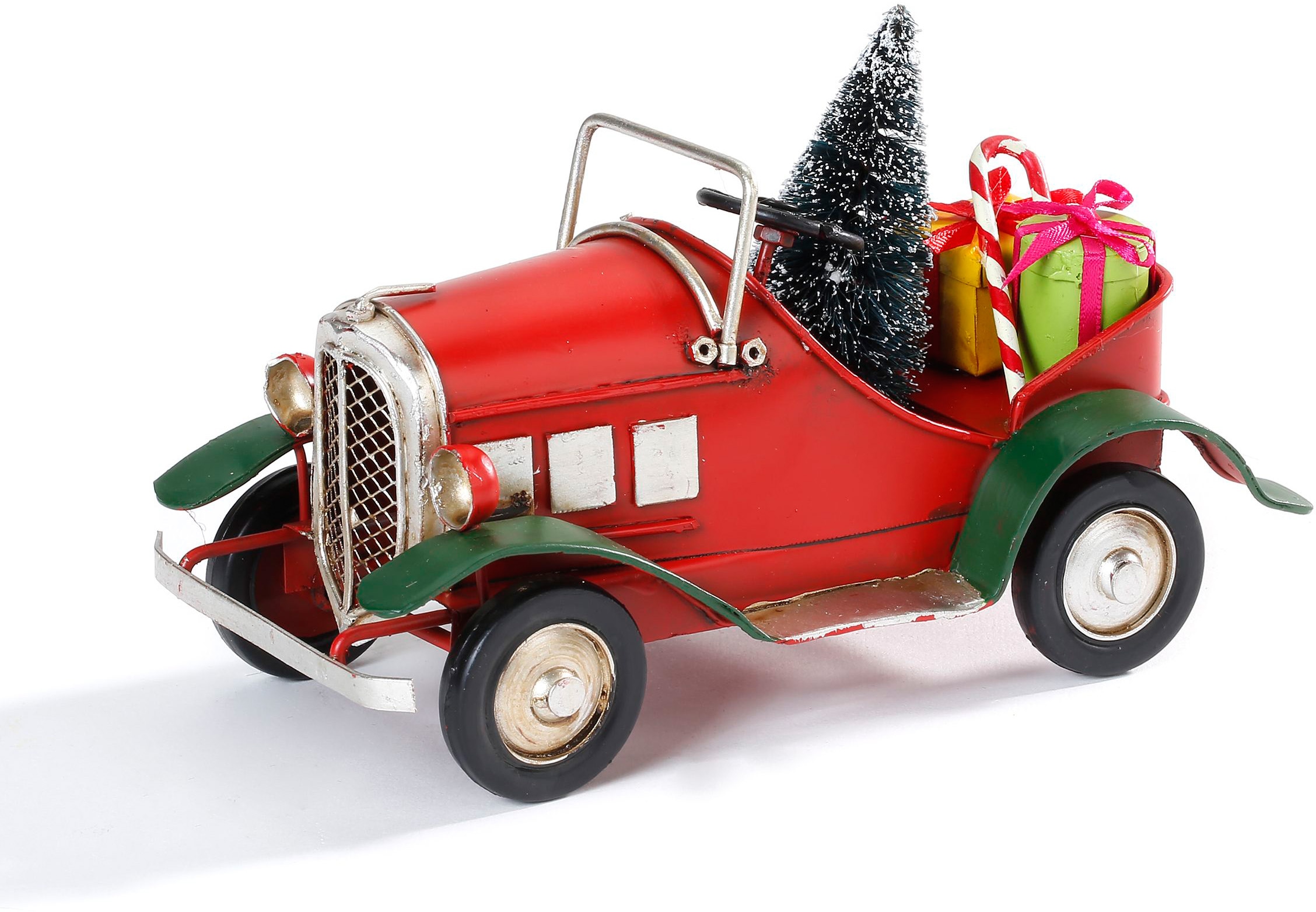 CHRISTMAS GOODS by Inge Weihnachtsfigur "Oldtimer mit Geschenken und Tannen günstig online kaufen