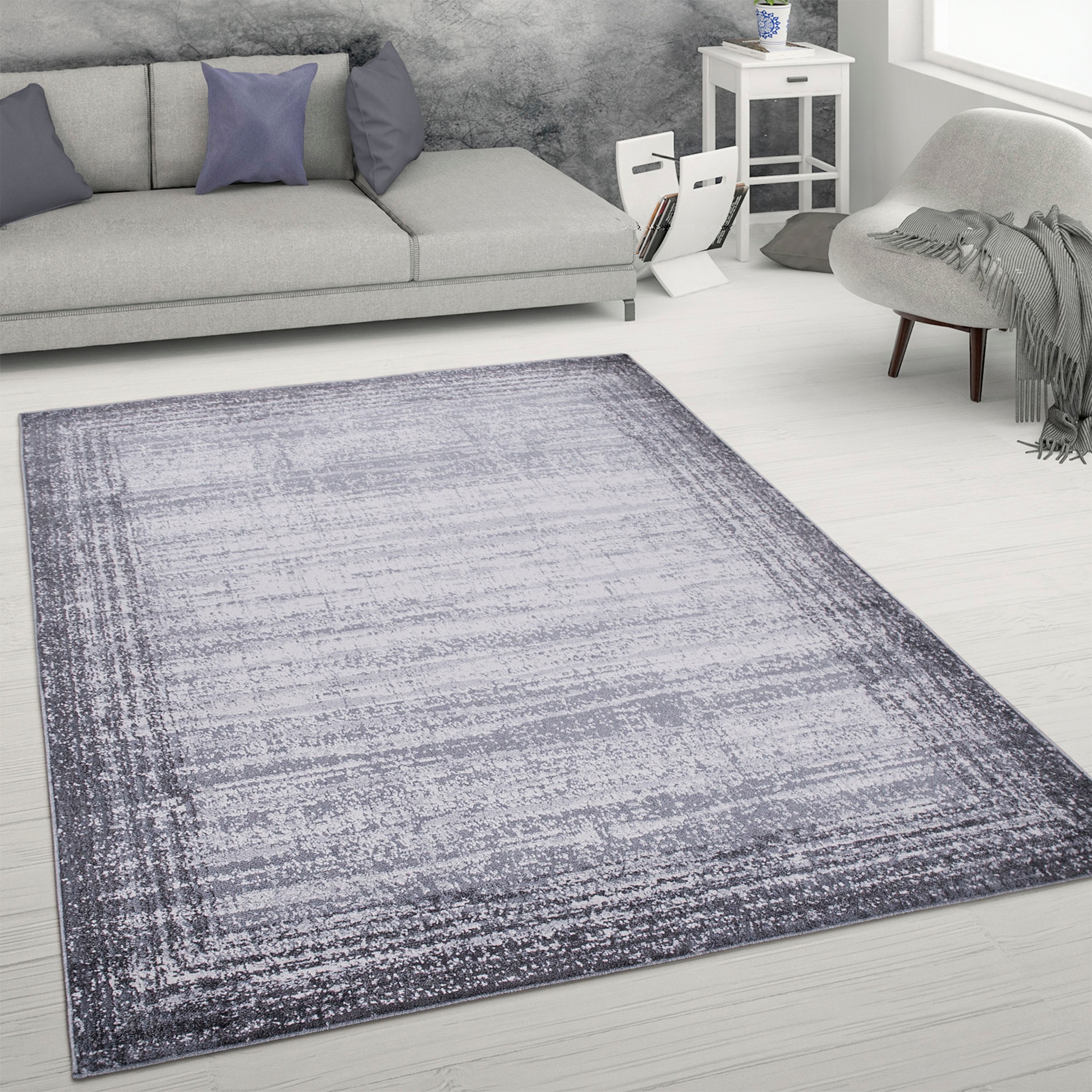 Paco Home Teppich "Catania 842" rechteckig 13 mm Höhe Kurzflor, meliert, mo günstig online kaufen