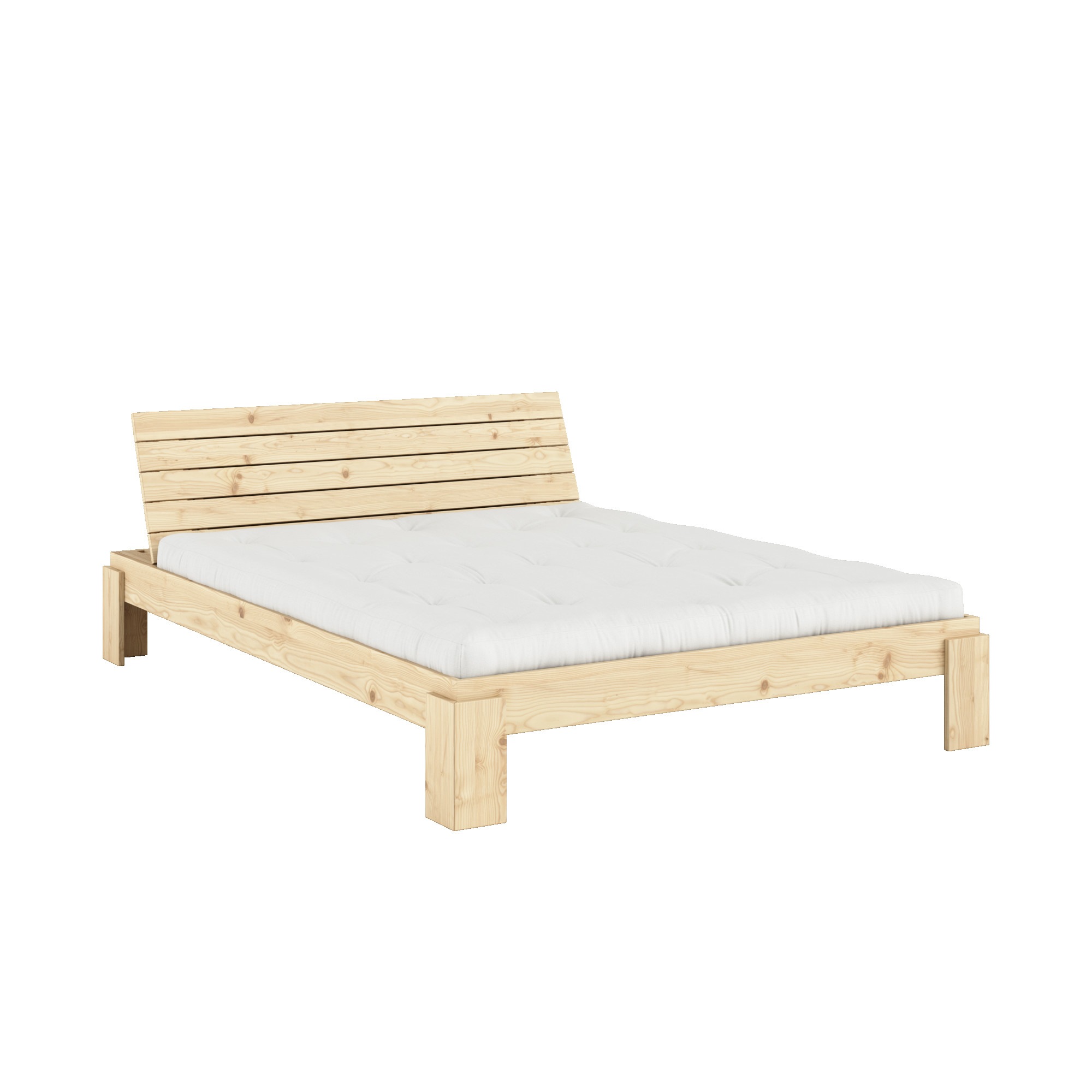Karup Design Stauraumbett »Layers Bed Headboard, Bettgestell mit Stauraumkopfteil, mehrere Größen«, inkl. Lattenrost, excl. Matratze, FSC®-zertifiziertes Massivholz