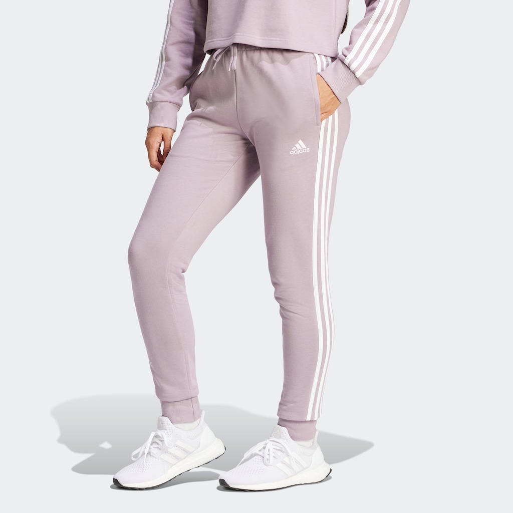 adidas Sportswear Sporthose »ESSENTIALS 3STREIFEN FRENCH TERRY CUFFED HOSE«, (1 tlg.)