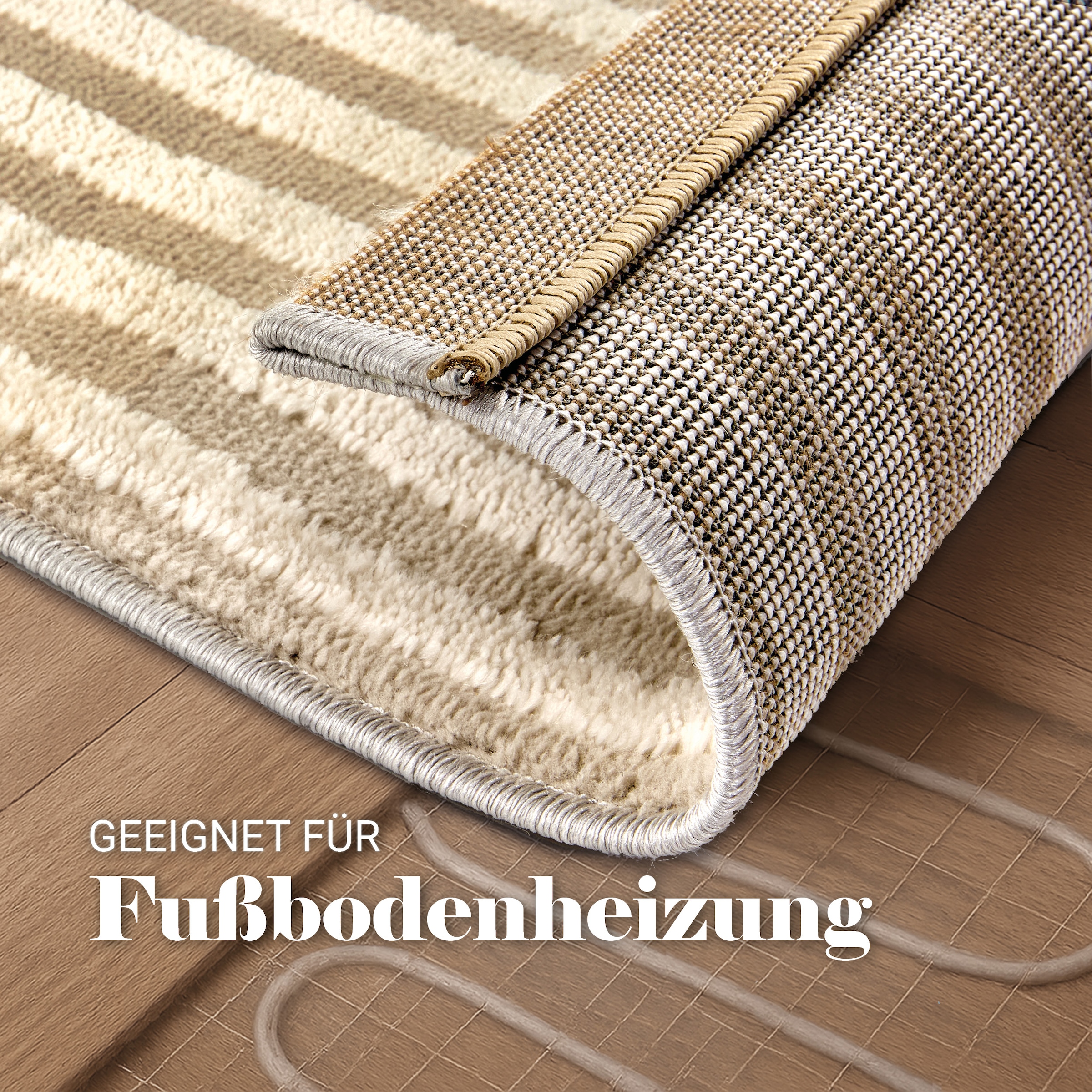 ASTRA Teppich »Jules 253« rechteckig 8 mm Höhe Hoch Tief Struktur, Kurzflor, Wohnzimmer, Schlafzimmer