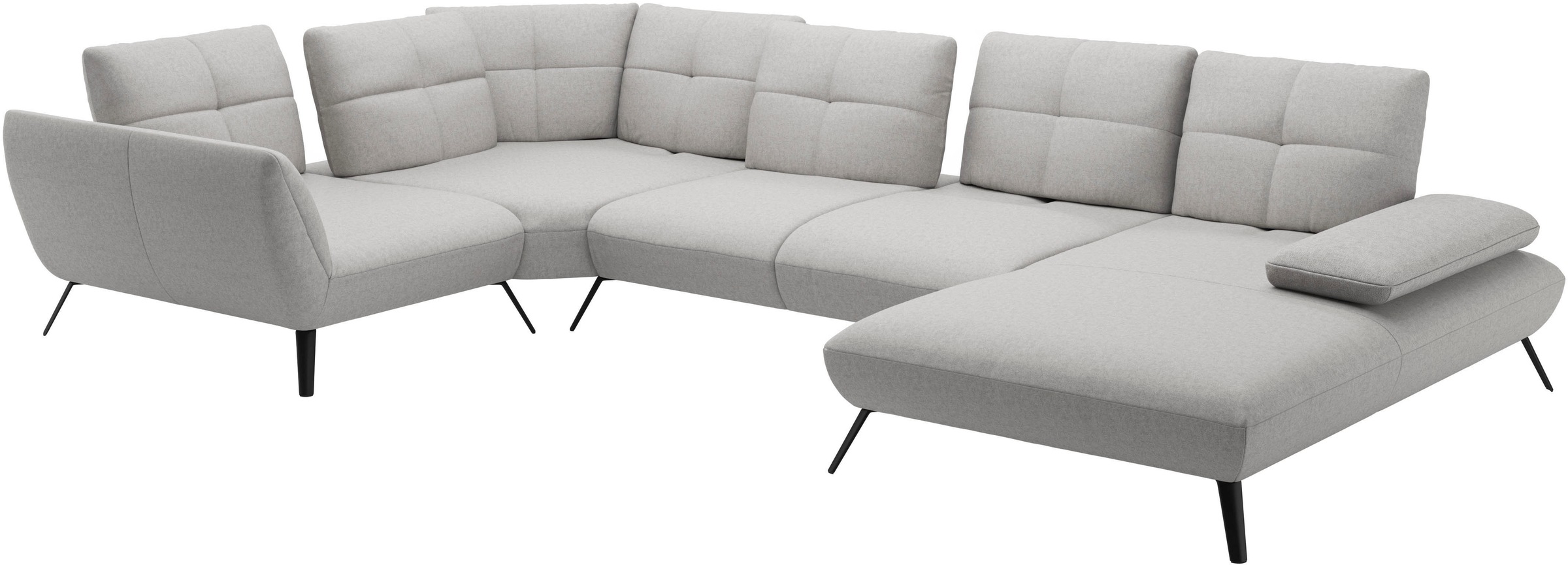 Places of Style Wohnlandschaft »Mikado U-Form«, inkl. Sitztiefenverstellung und Armteilverstellung
