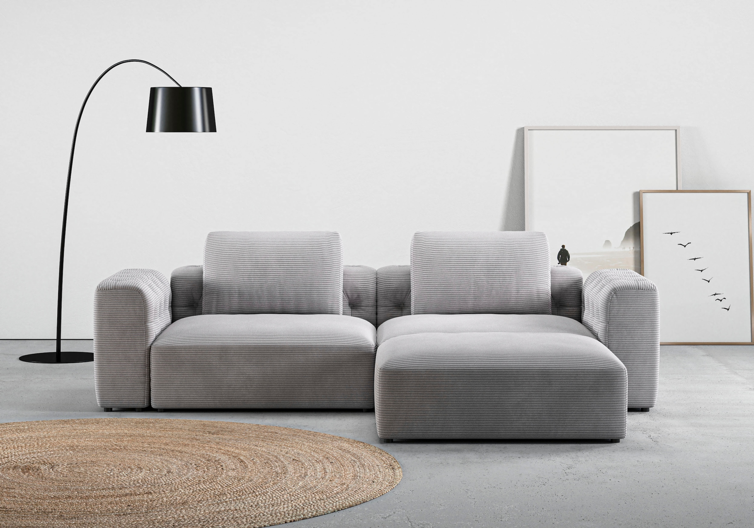 RAUM.ID Ecksofa "Cushid L-Form", Modulset, bestehend aus 3 Teilen günstig online kaufen