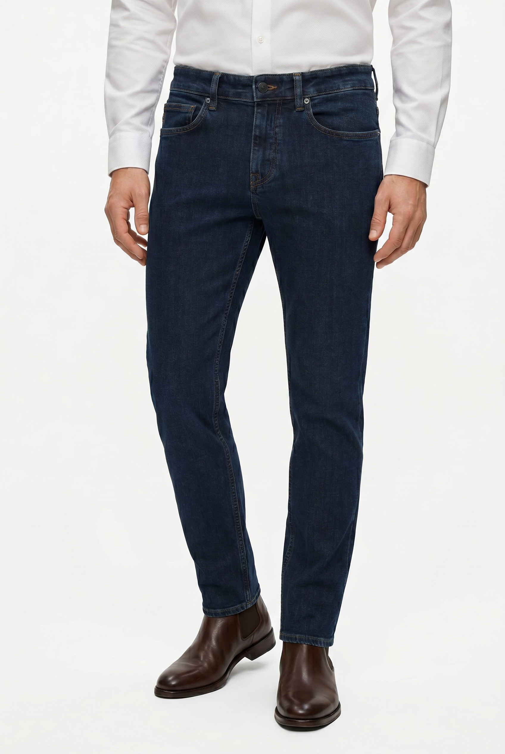 BOSS ORANGE "Delaware Soft-Motion-Denim" Schmale Passform Mittlere Leibhöhe