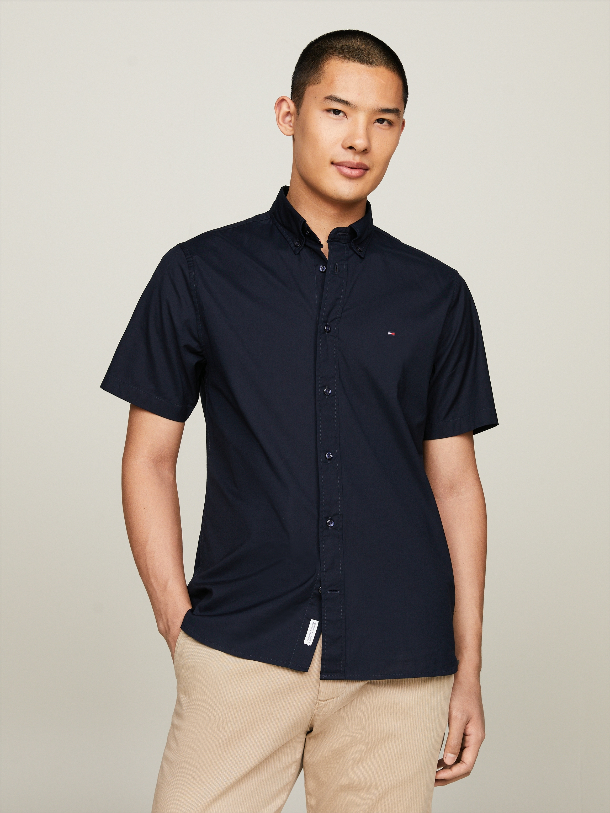 Tommy Hilfiger Kurzarmhemd "FLEX POPLIN RF SHIRT S/S", mit Hemdblusenkragen günstig online kaufen