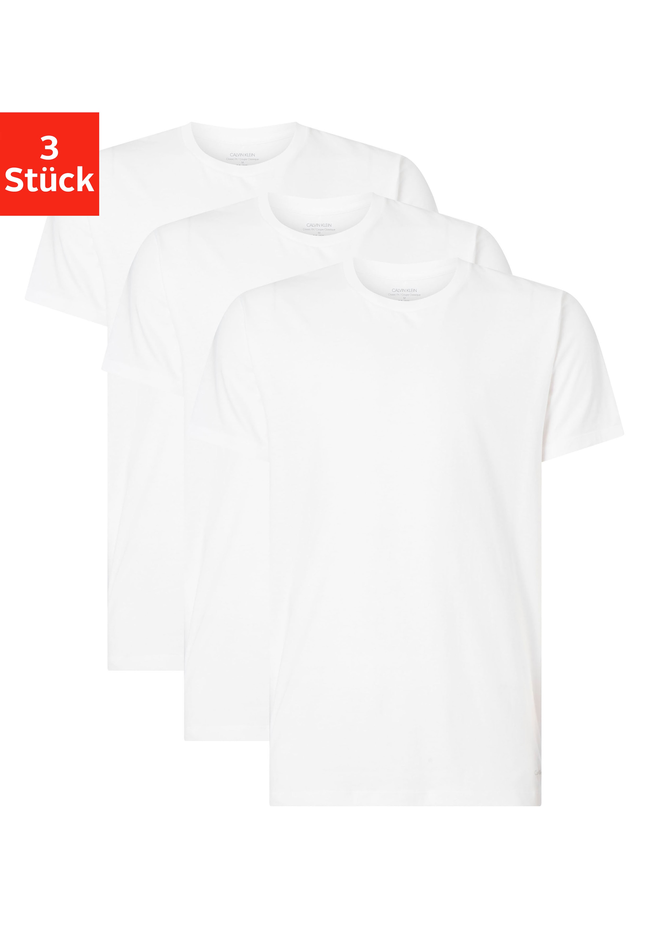 Calvin Klein 3-er Set T-Shirt Weiß günstig online kaufen