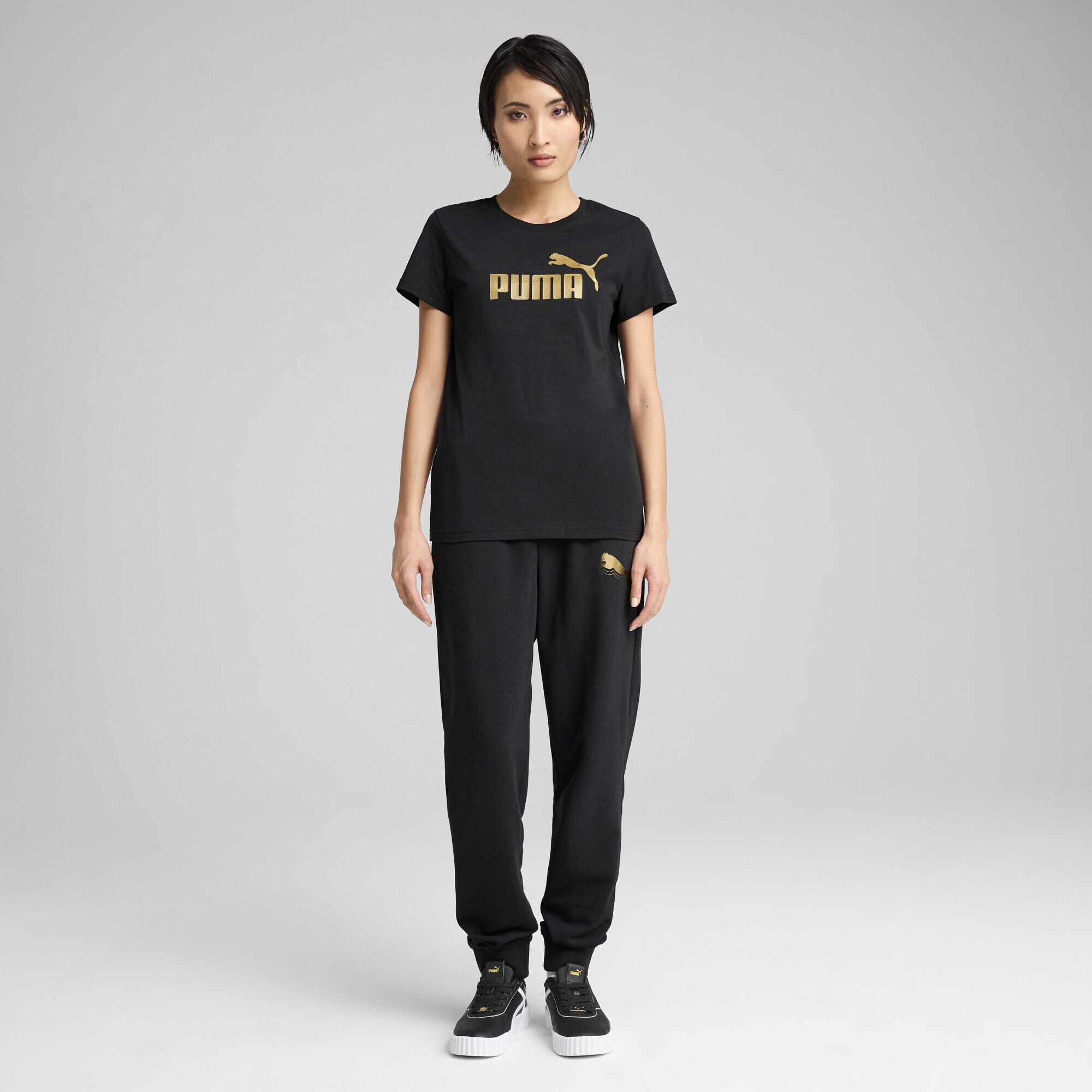 PUMA T-Shirt »ESS METALLIC No. 1 Logo T-Shirt Damen«