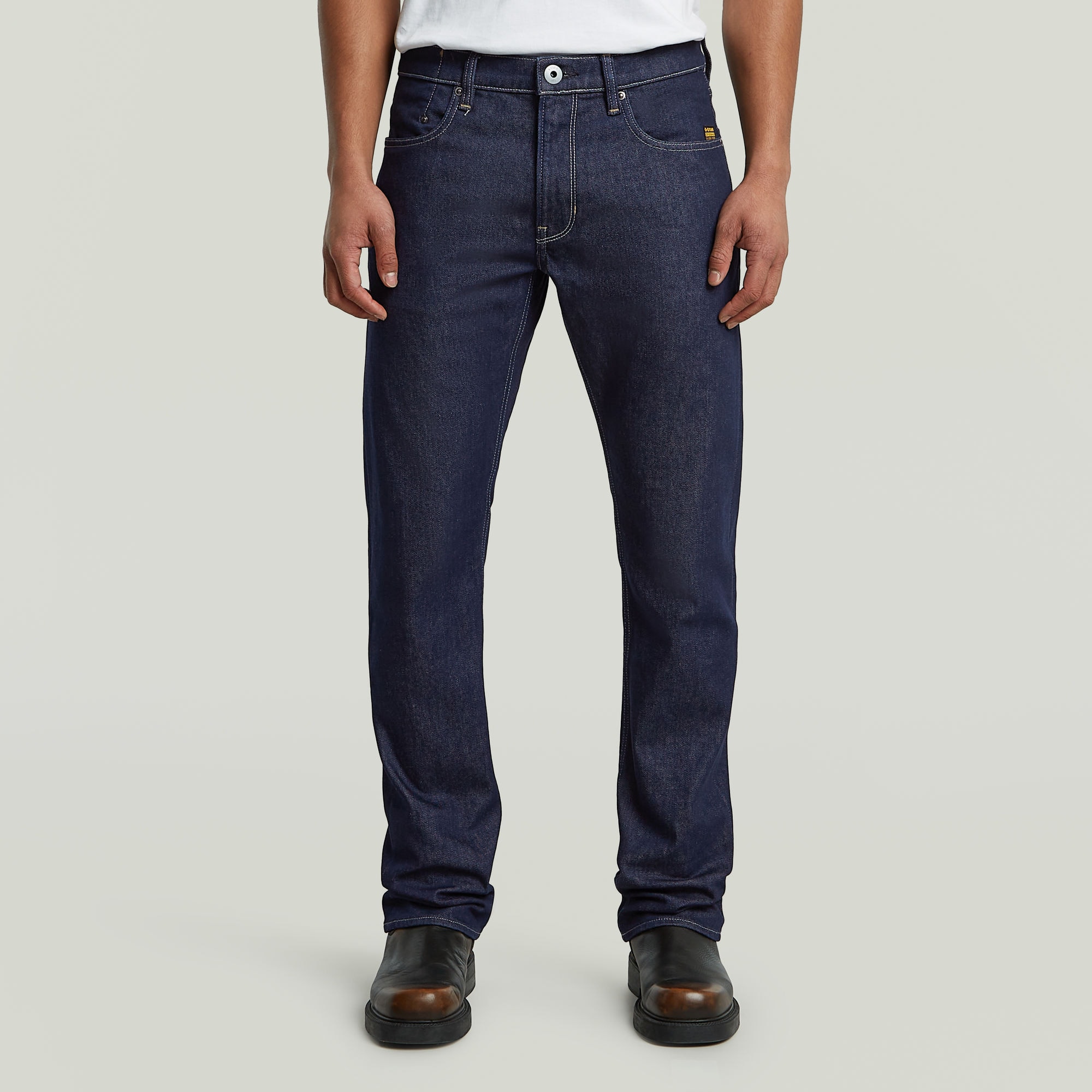 G-STAR Straight-Jeans "Mosa Straight" mit hellen Nähten