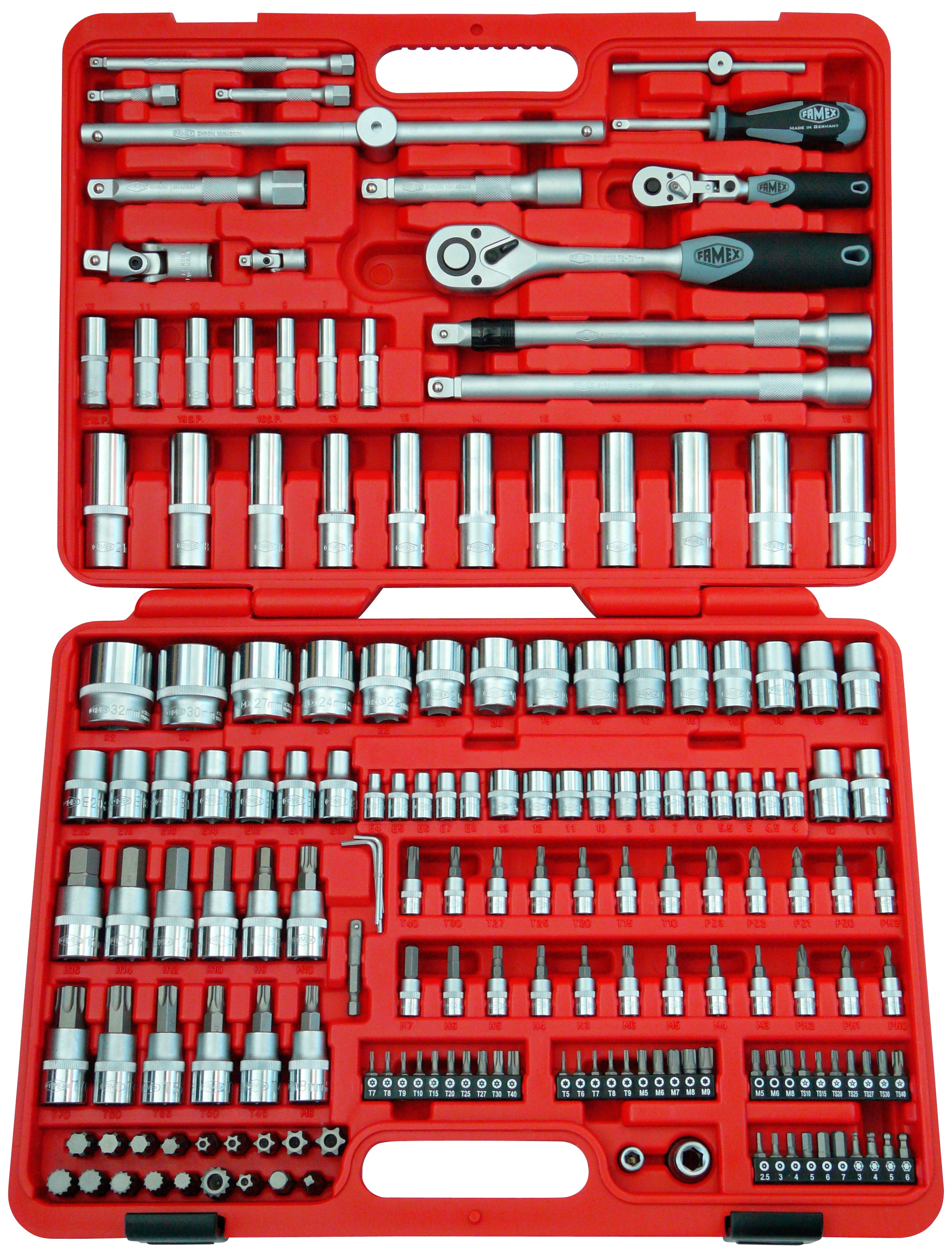 FAMEX Werkzeugset »525-SD-21«, (Set, 172 St.), im Werkzeugkoffer kaufen |  BAUR