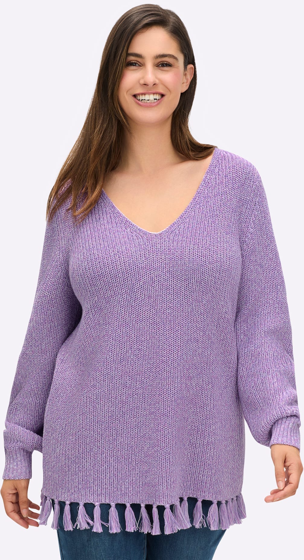 Sheego V-Ausschnitt-Pullover "Pullover" günstig online kaufen