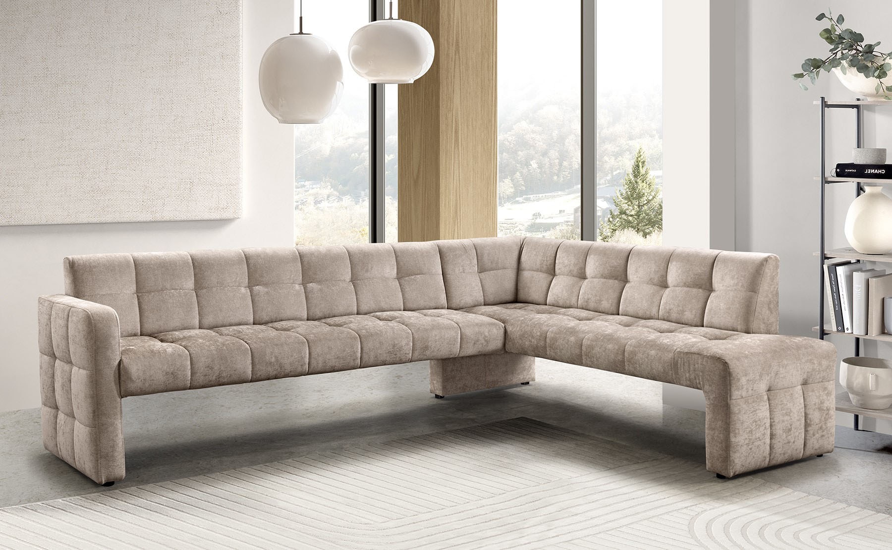 exxpo - sofa fashion »Barista, bequem und elegant, hohe Bodenfreiheit« Eckbank Barista bequem und elegant, hochwertige Detailverarbeitung
