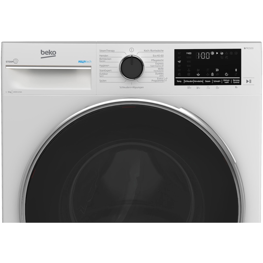 BEKO Waschmaschine »B5WFT594138W«, B5WFT594138W, 9 kg, 1400 U/min