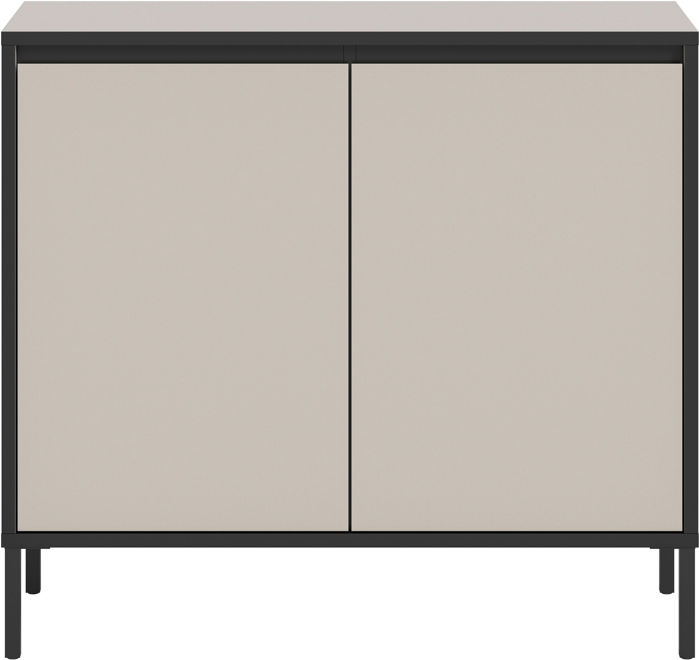 INOSIGN Kommode »NORT, Höhe: 92 cm, mit Metall Stabfuß, 2 Türen, 2 Einlegeböden«, Anrichte, Sideboard, Schrank, Board, Highboard