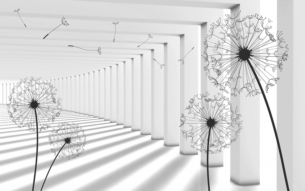 Papermoon Fototapete "Pustebblumen"