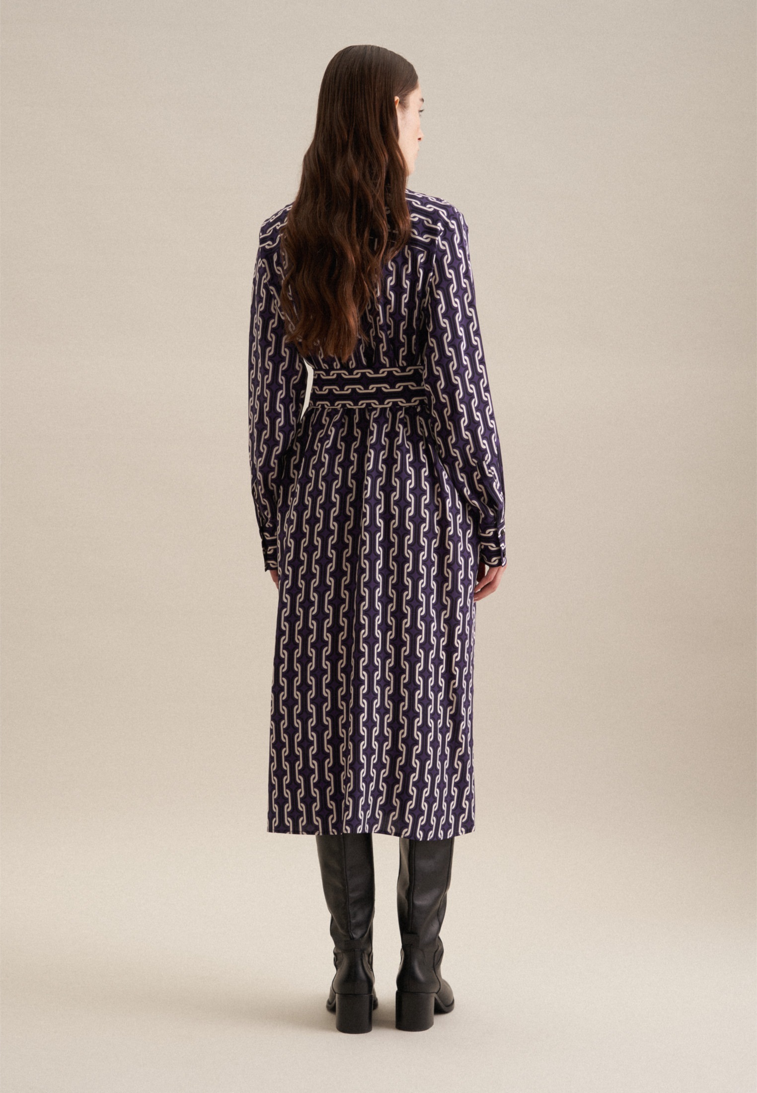 seidensticker Sommerkleid "Schwarze Rose" 1/1 Kragen Druck günstig online kaufen