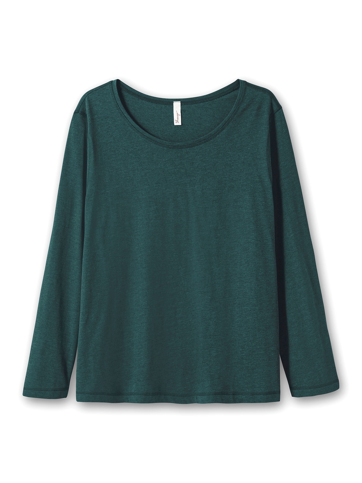 Sheego Langarmshirt »Große Größen«, in melierter Optik bestellen | BAUR | V-Shirts
