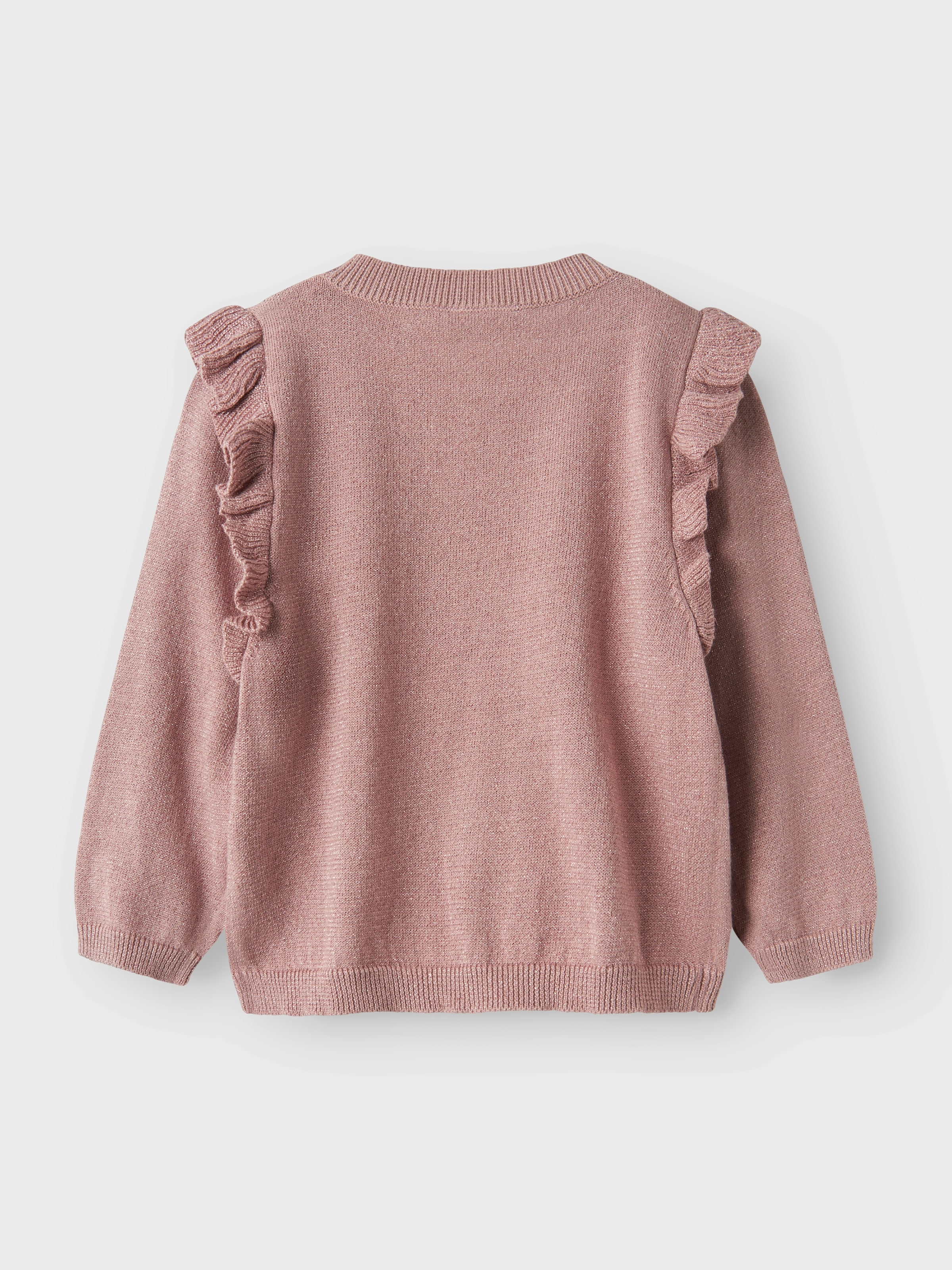 Name It Strickjacke »NMFABINNE LS KNIT CARD NOOS«, mit süßer Rüsche an den Schultern