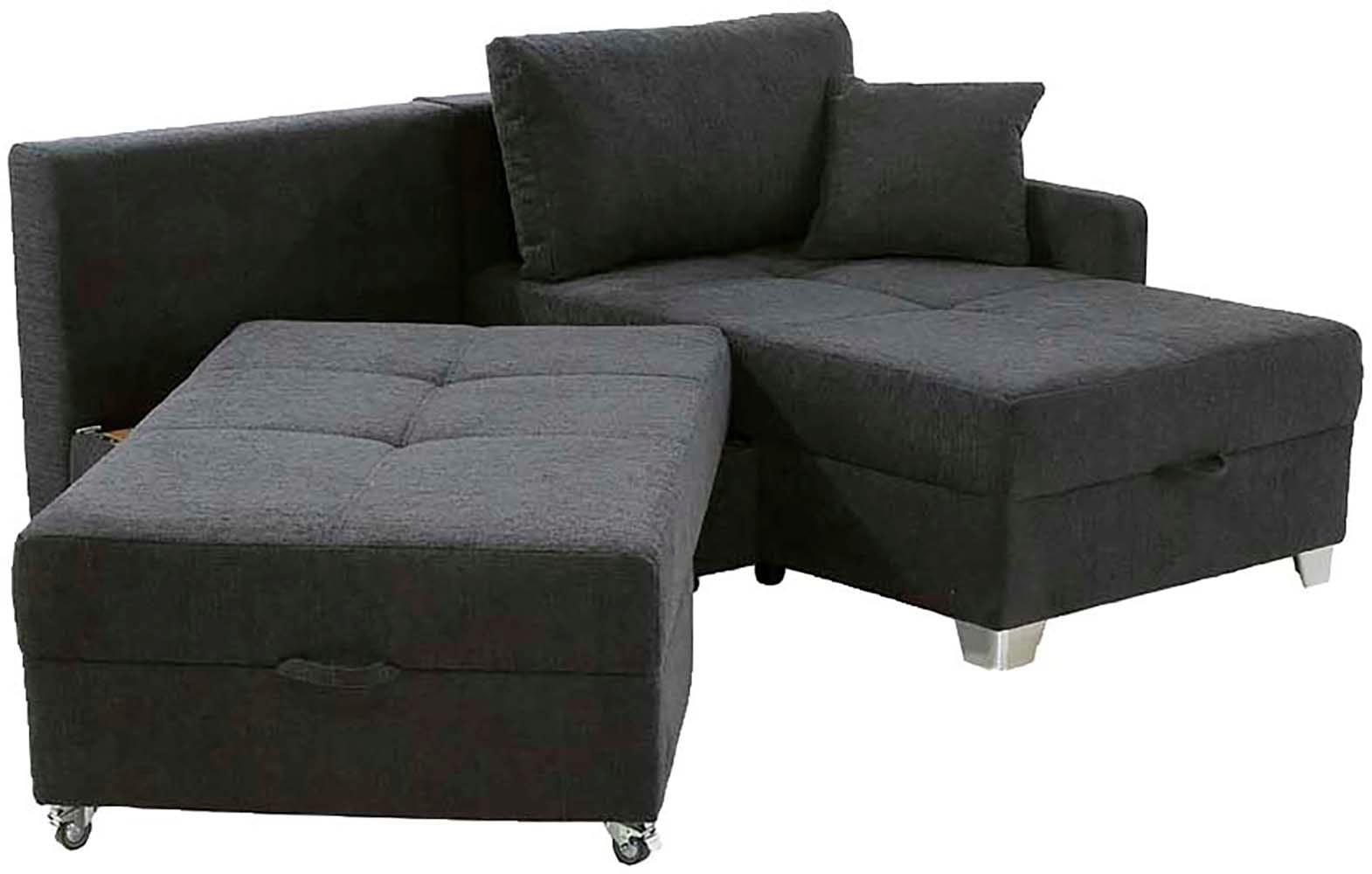 Jockenhöfer Gruppe Ecksofa »Lemberg, Dreh-Schwenk-Ottomane«, inklusive Relax- und Schlaffunktion, Ottomane links/ rechts montierbar
