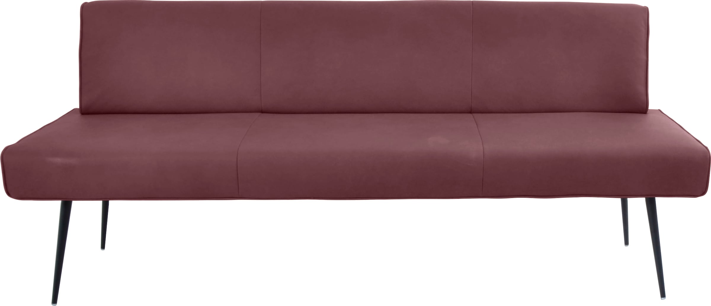 K+W Komfort & Wohnen "Giacomo I Polsterbank" Metallfüsse in schwarz, wahlweise in der Breite 200cm oder 177cm