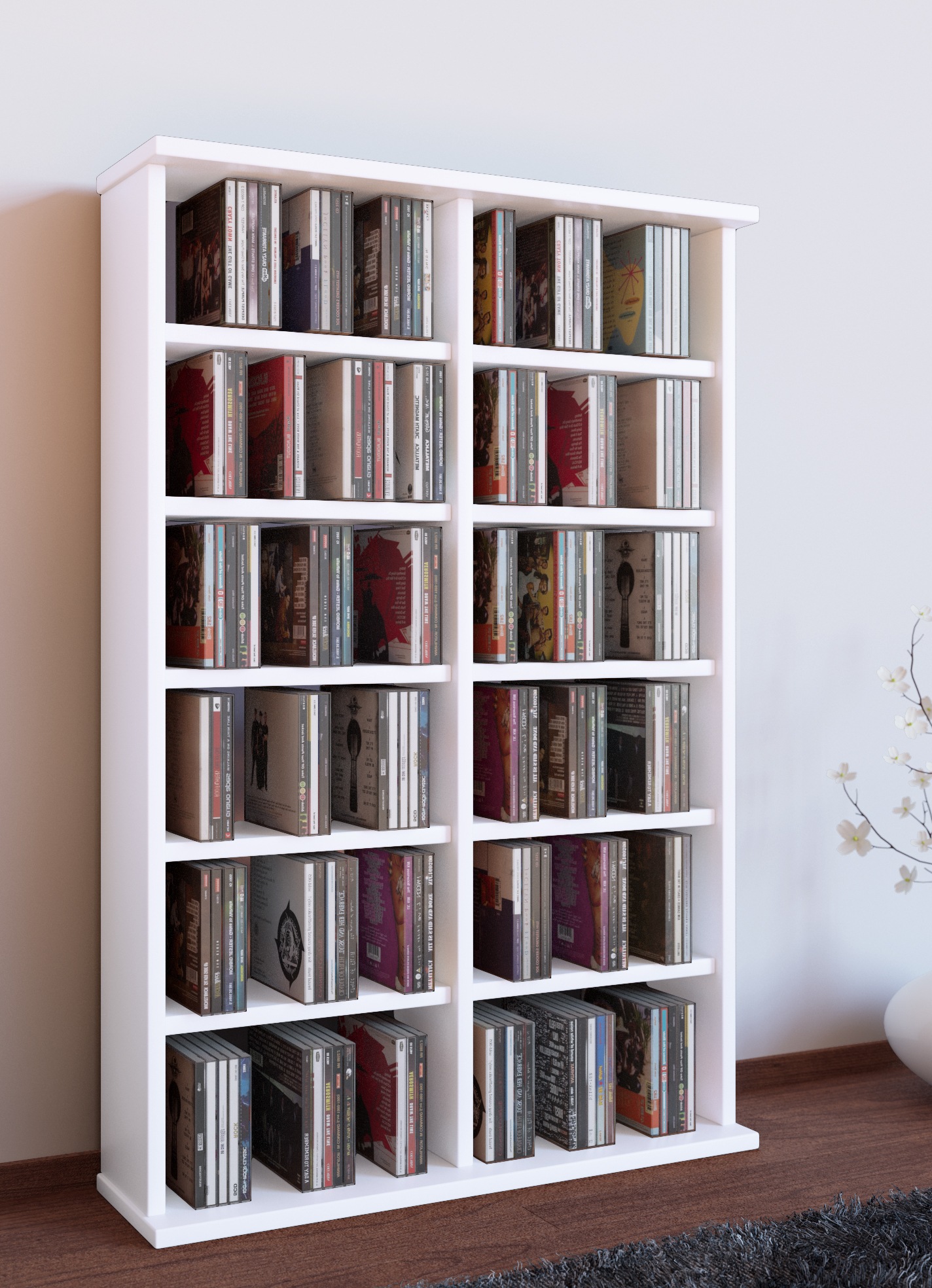 VCM Media-Regal »VCM Holz CD DVD Stand Regal | CD Regal mit Platz für 300 CDs oder 130 DVDs oder 72-Videos | Maße: H. 92 x B. 60 x T. 18 cm. | Elegantes DVD Regal | Blu ray Regal | CD Regal - Ronul«
