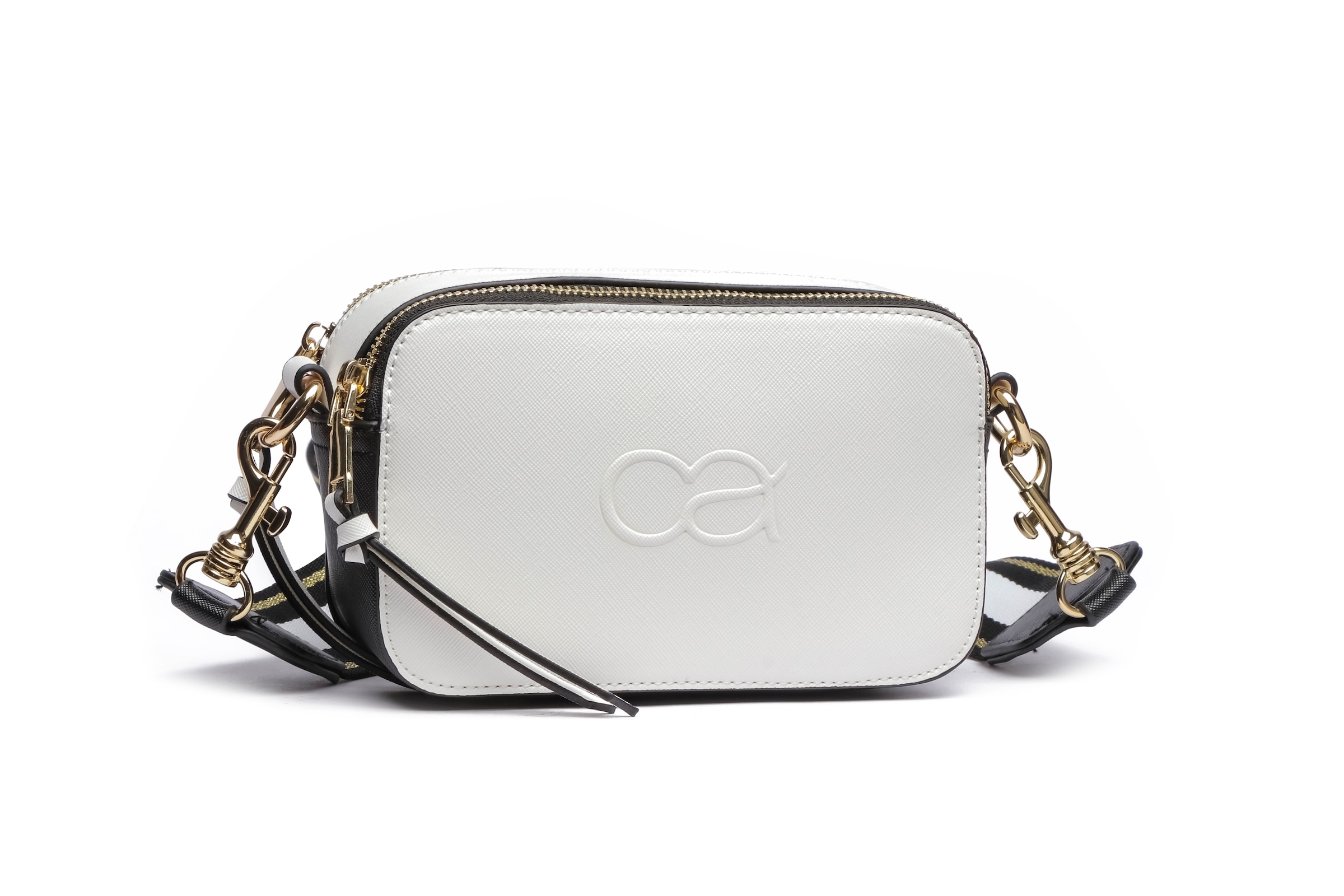 COLLEZIONE ALESSANDRO "Nightlife" Abendtasche weiß-gold-schwarz