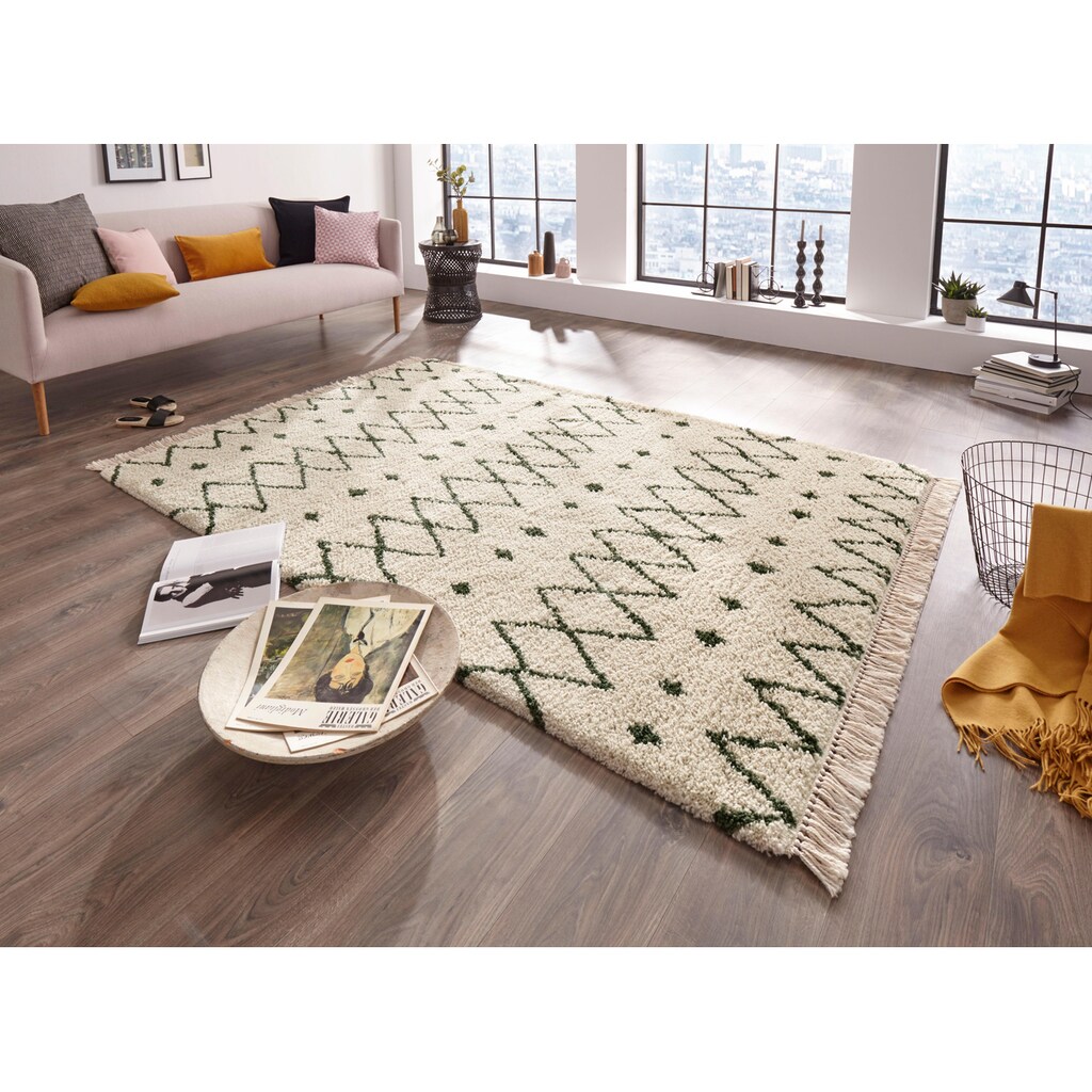 freundin Home Collection Hochflor-Teppich »Calla«, rechteckig