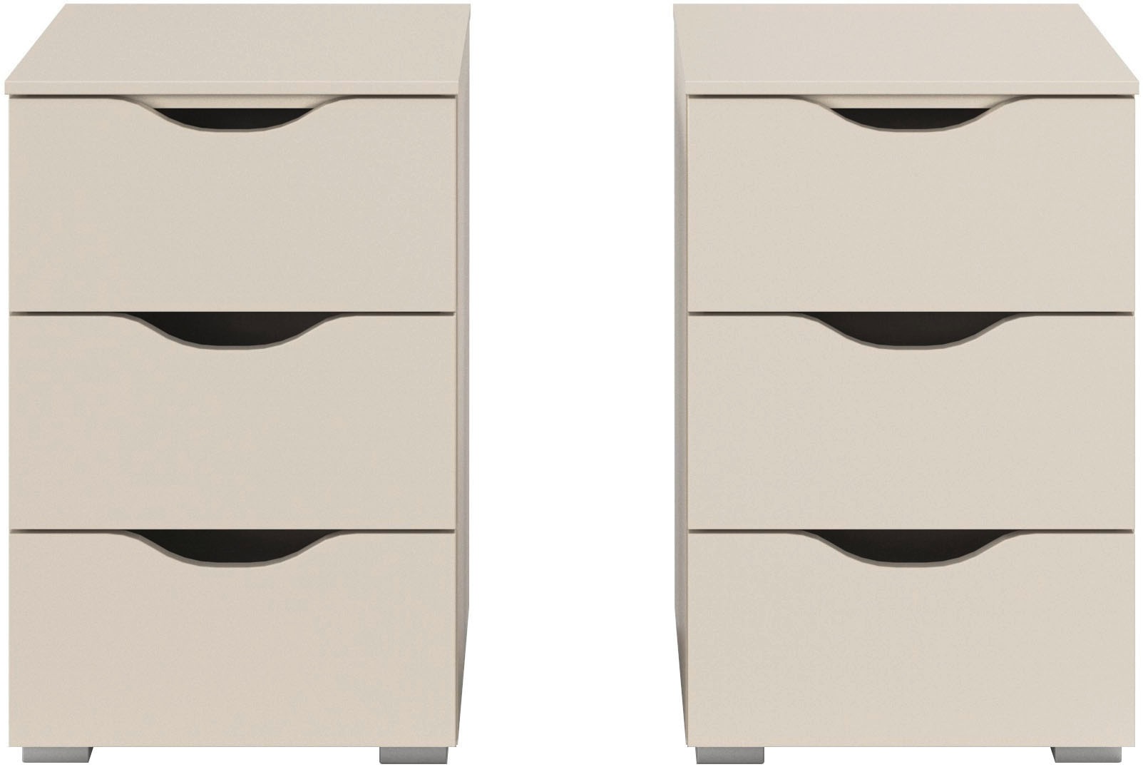 rauch Nachtkommode »Nachttisch Nachtschrank Nachtkonsole MARLENE Griffmulden Landhausstil« Breite jeweils 40 cm, 2 Stk. tlg. mit je 3 geräumigen Schubladen und Soft-Close-Funktion MADE IN GERMANY