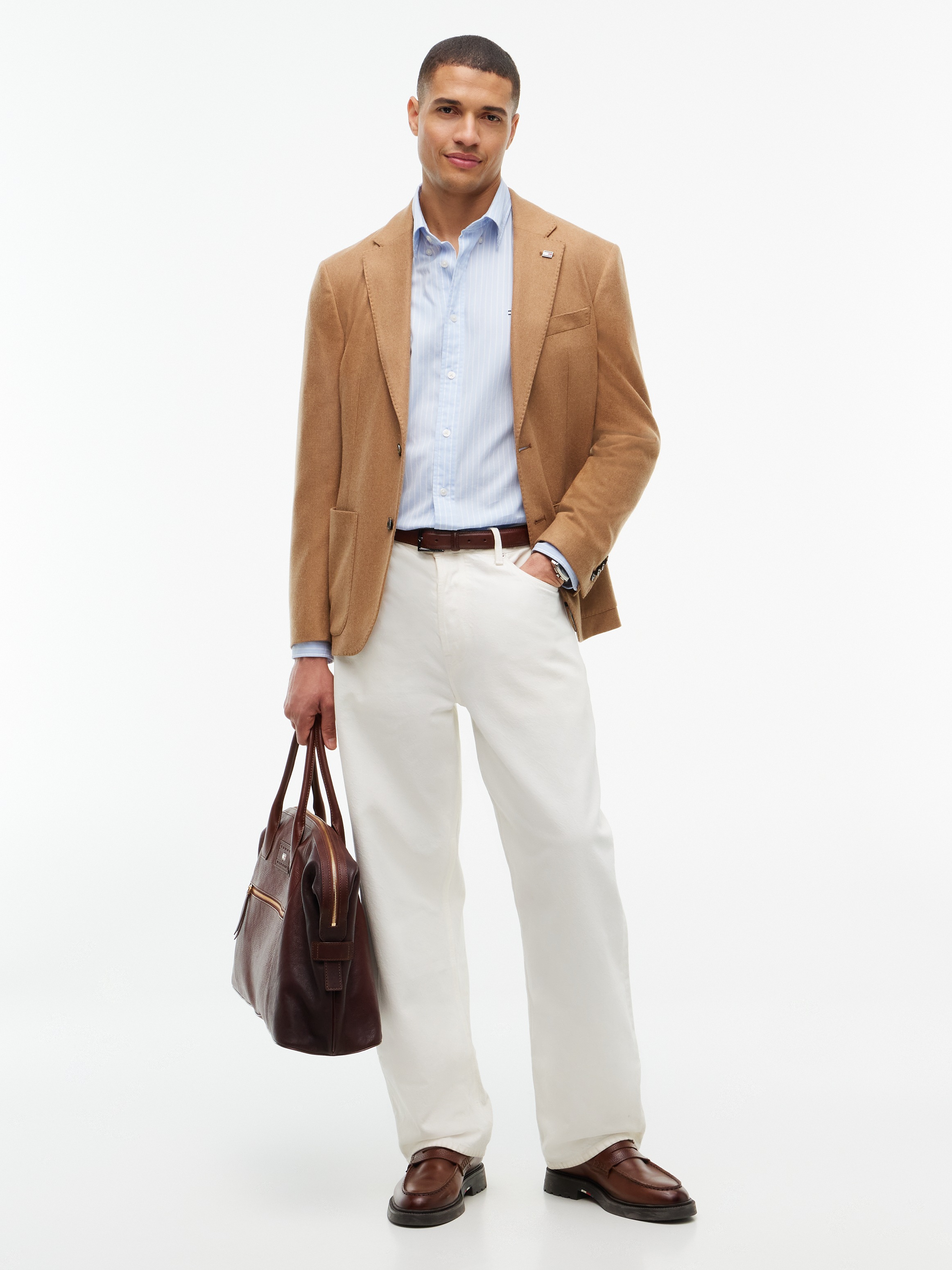 Tommy Hilfiger Langarmhemd »FLEX HAIRLINE POPLIN REGULAR FIT« Button-down-Kragen, gestreift