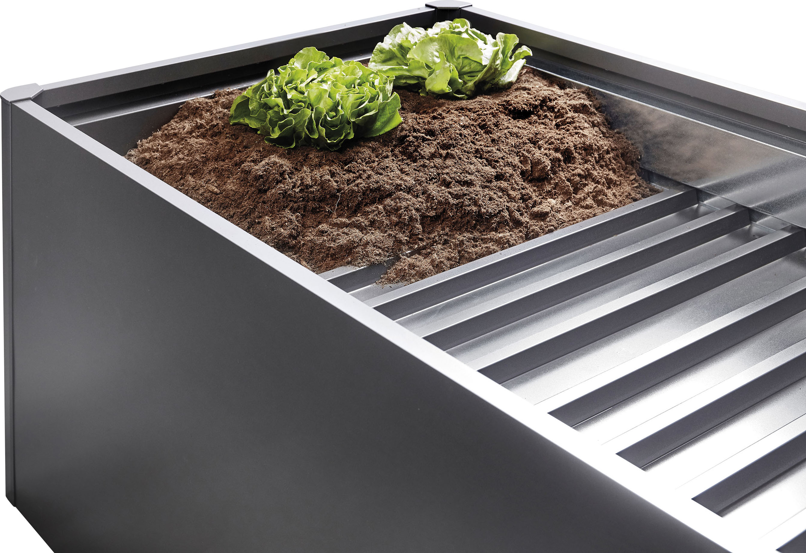 Biohort 1100000002199 "für 1,5x0,5m, dunkelgrau-metallic, 2-teilig" passend für Hochbeet, DaVinci
