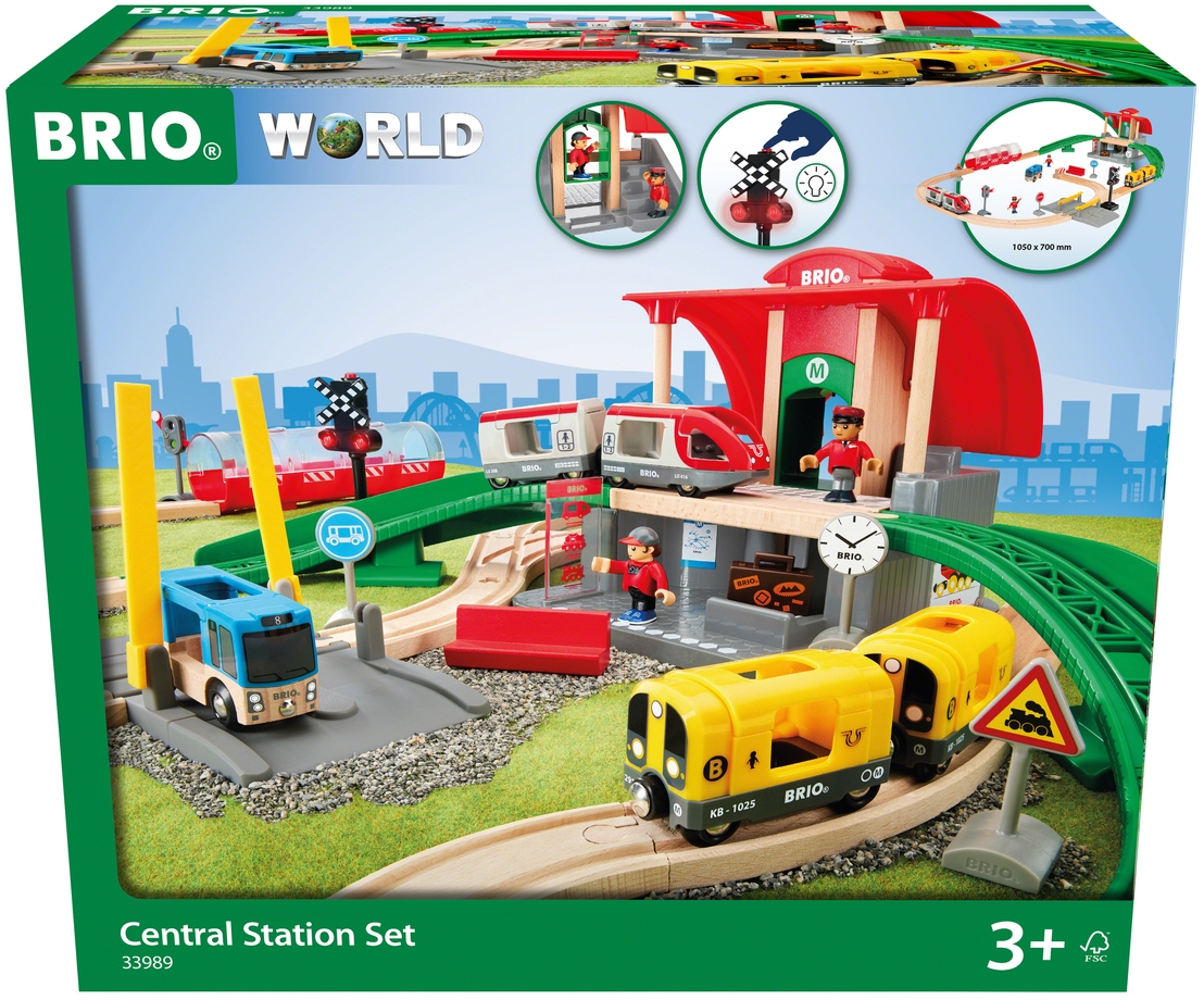 BRIO® Wald weltweit City - WORLD, Soundeffekten; »BRIO® Spielzeug-Eisenbahn Set«, BAUR | mit Großes FSC® Bahnhof - schützt