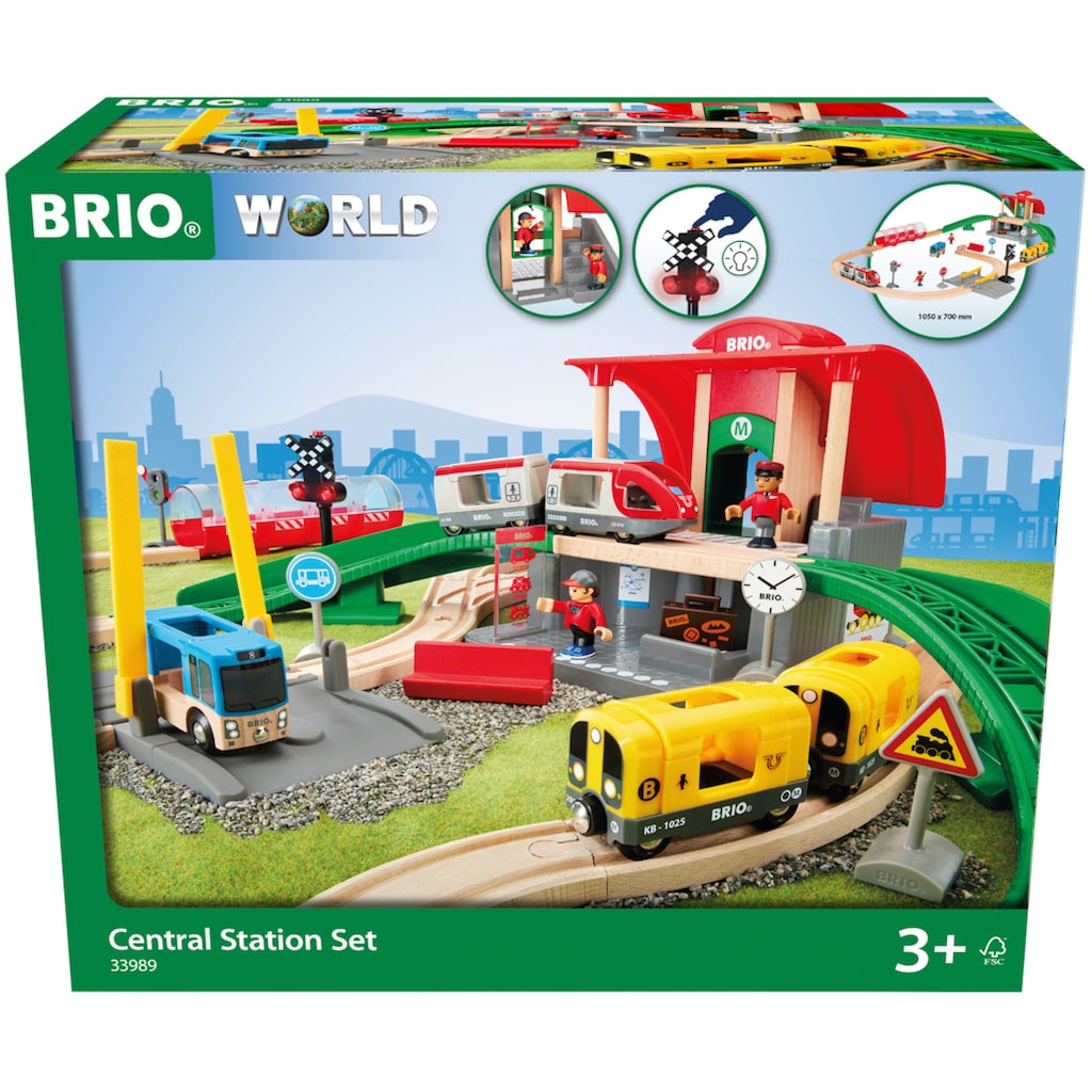 BRIO® Spielzeug-Eisenbahn »BRIO® WORLD, Großes City Bahnhof Set«, mit Soundeffekten; FSC® - schützt Wald - weltweit