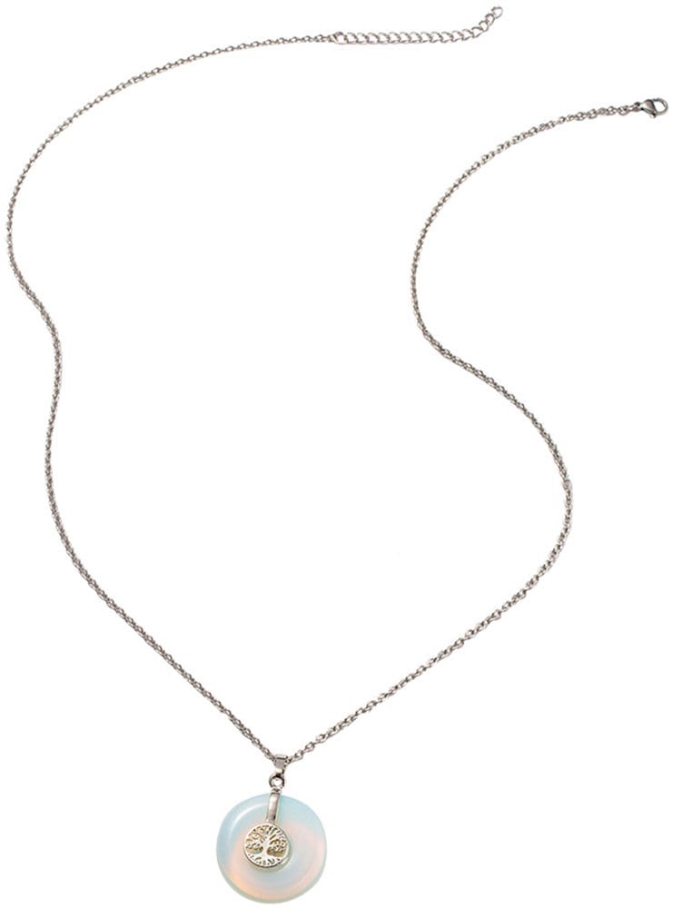 Firetti Kette mit Anhänger »Schmuck Geschenk Halsschmuck Halskette Ankerkette Lebensbaum Edelstein«, Made in Germany - mit Edelstein