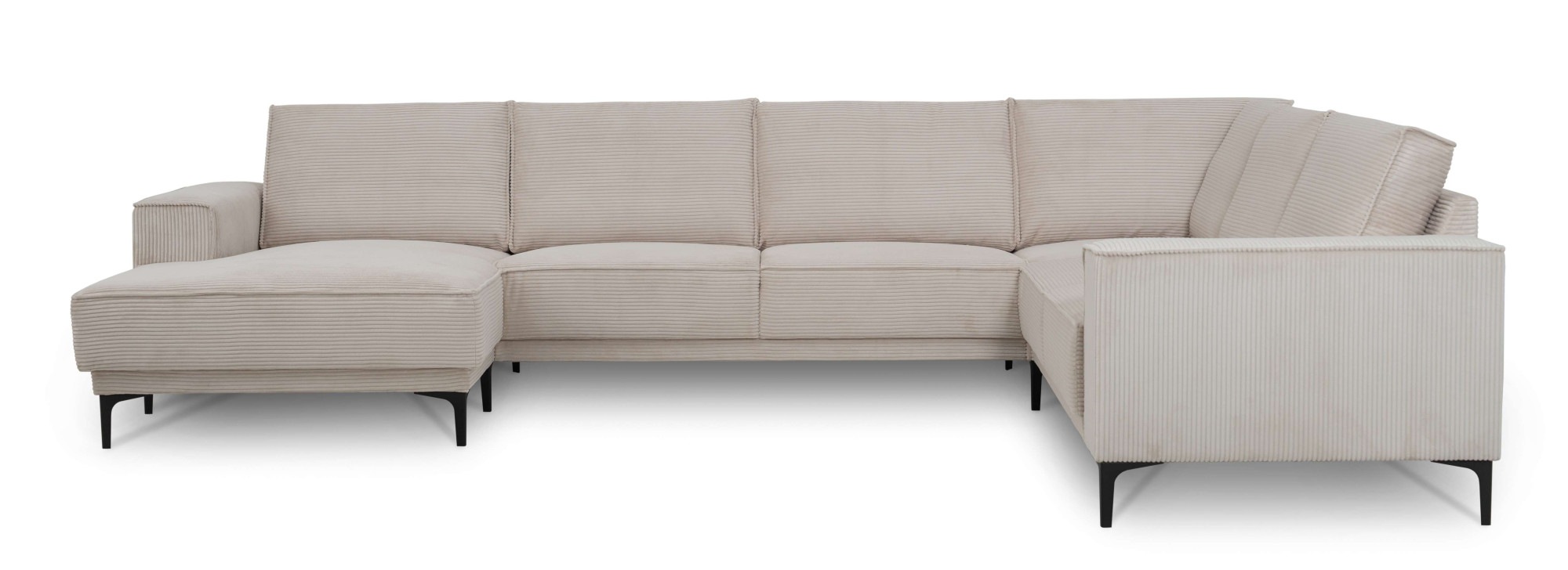 OTTO home Wohnlandschaft »OLAND Cord U-Form, XXL, B: 342 cm, Skandi-Design« Skandi-Design in Struktur, Flachgewebe, Luxus-Microfaser, Boucle