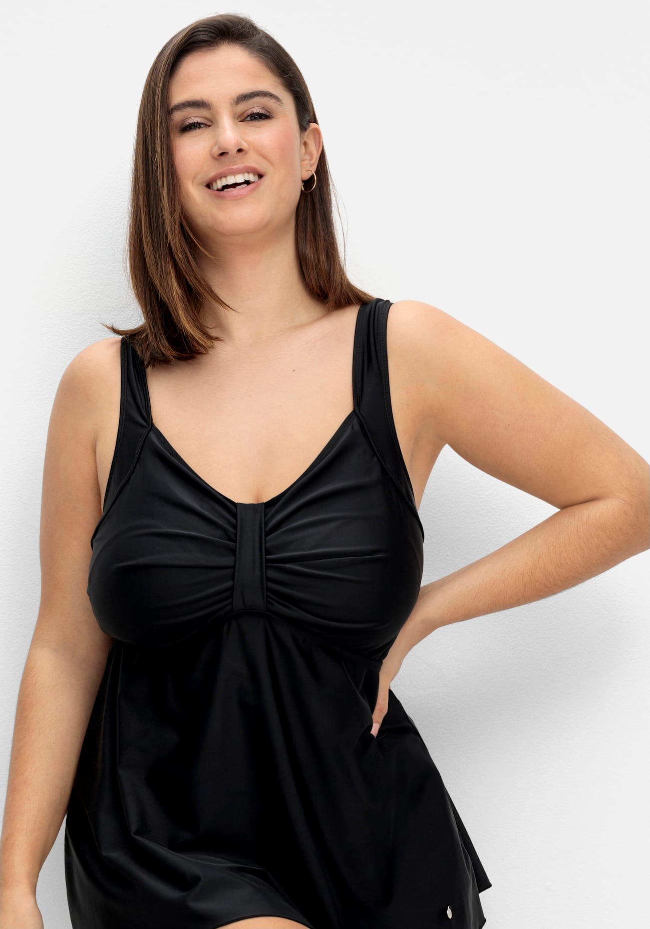 Tankini-Top SHEEGO, Damen, Gr. 54, Cup F, schwarz, Elasthan, Polyamid, Bikini-Oberteile 3