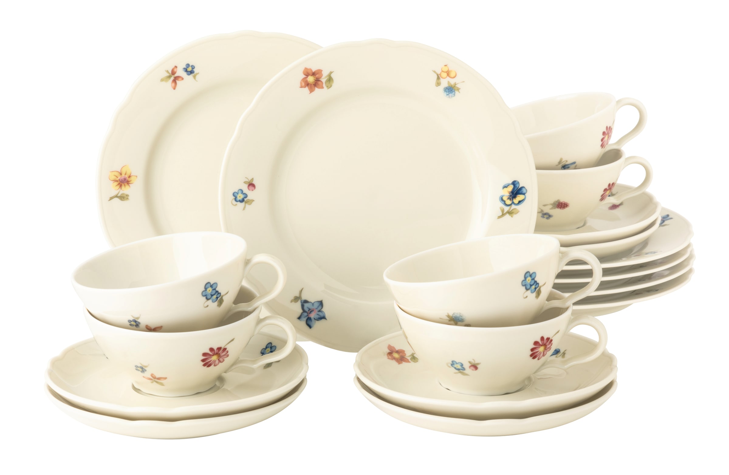 Seltmann Weiden Teeservice "Geschirr-Set, 18 Teile, Marieluise Blütenmeer" günstig online kaufen