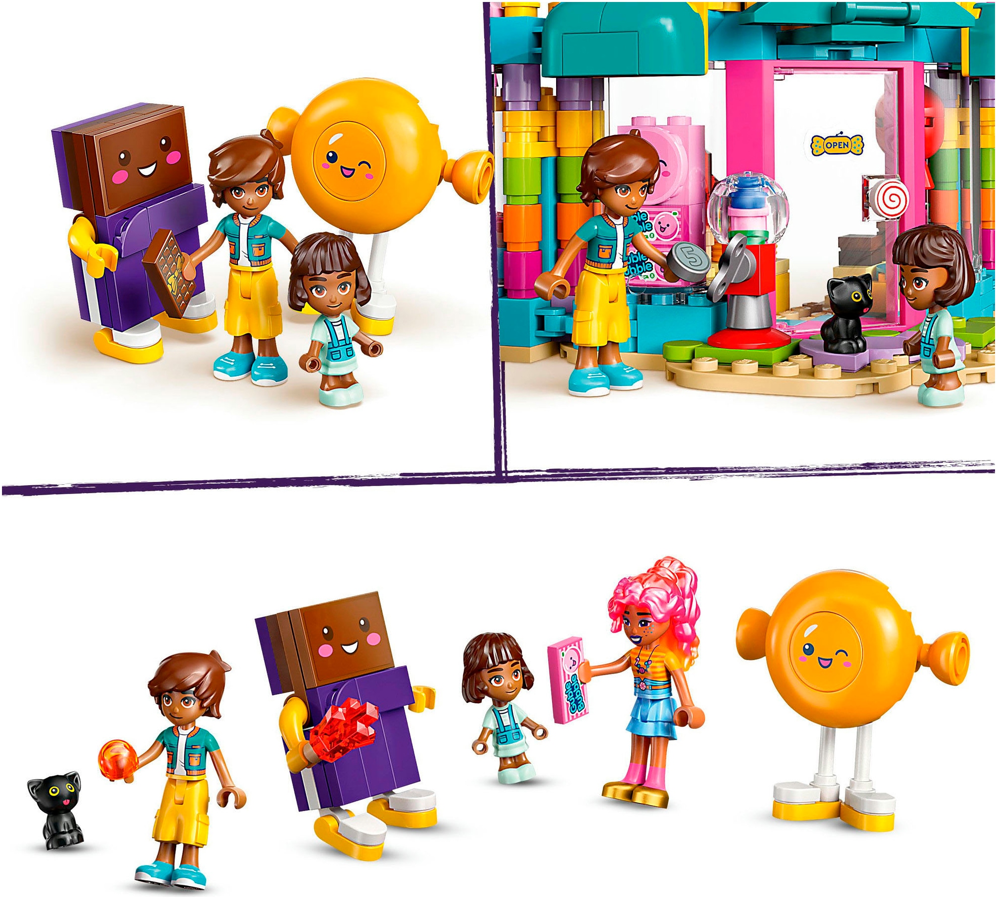 LEGO® Konstruktionsspielsteine »Heartlake City Süßwarenladen (42649), LEGO Friends«, (376 St.), Made in Europe