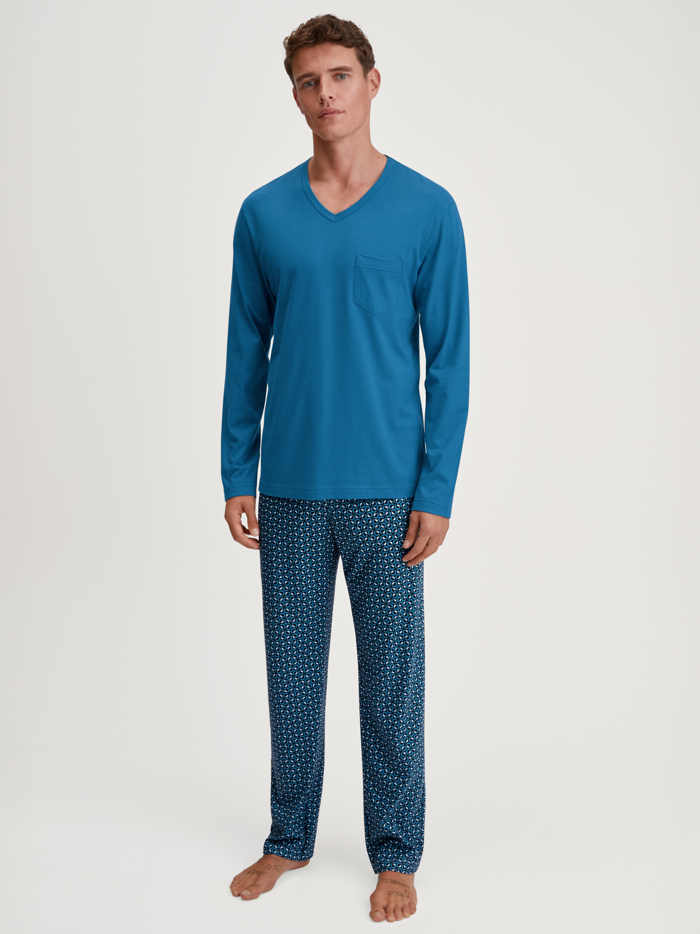 CALIDA Schlafanzug "Relax Imprint 2" 2 tlg. atmungsaktiv, Cotton, leicht, w günstig online kaufen