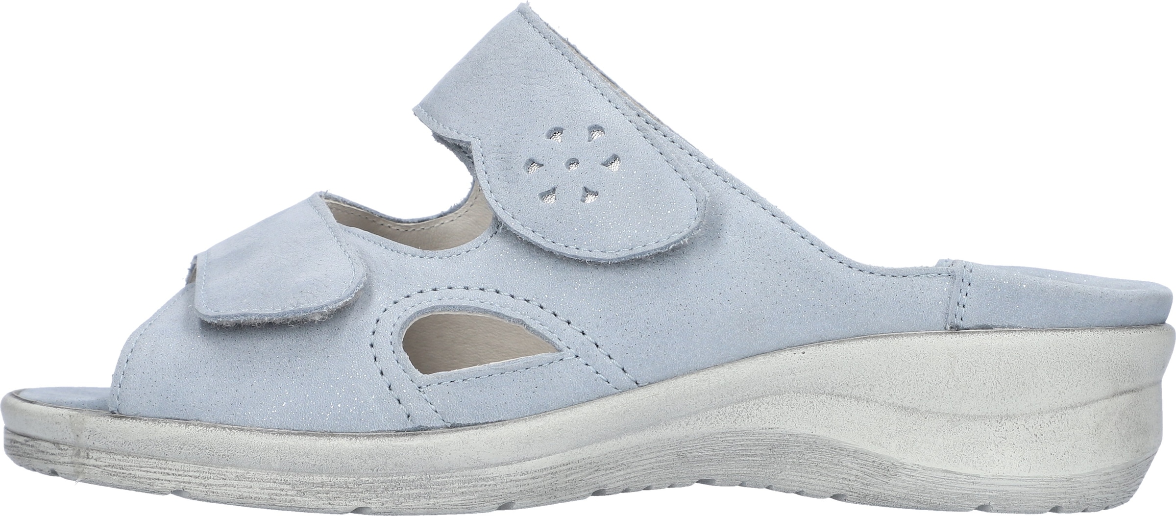 Waldläufer Pantolette »Merle«  Hausschuh, Bequemschuh, Keilpantolette mit Klettverschlüssen, M-Weite