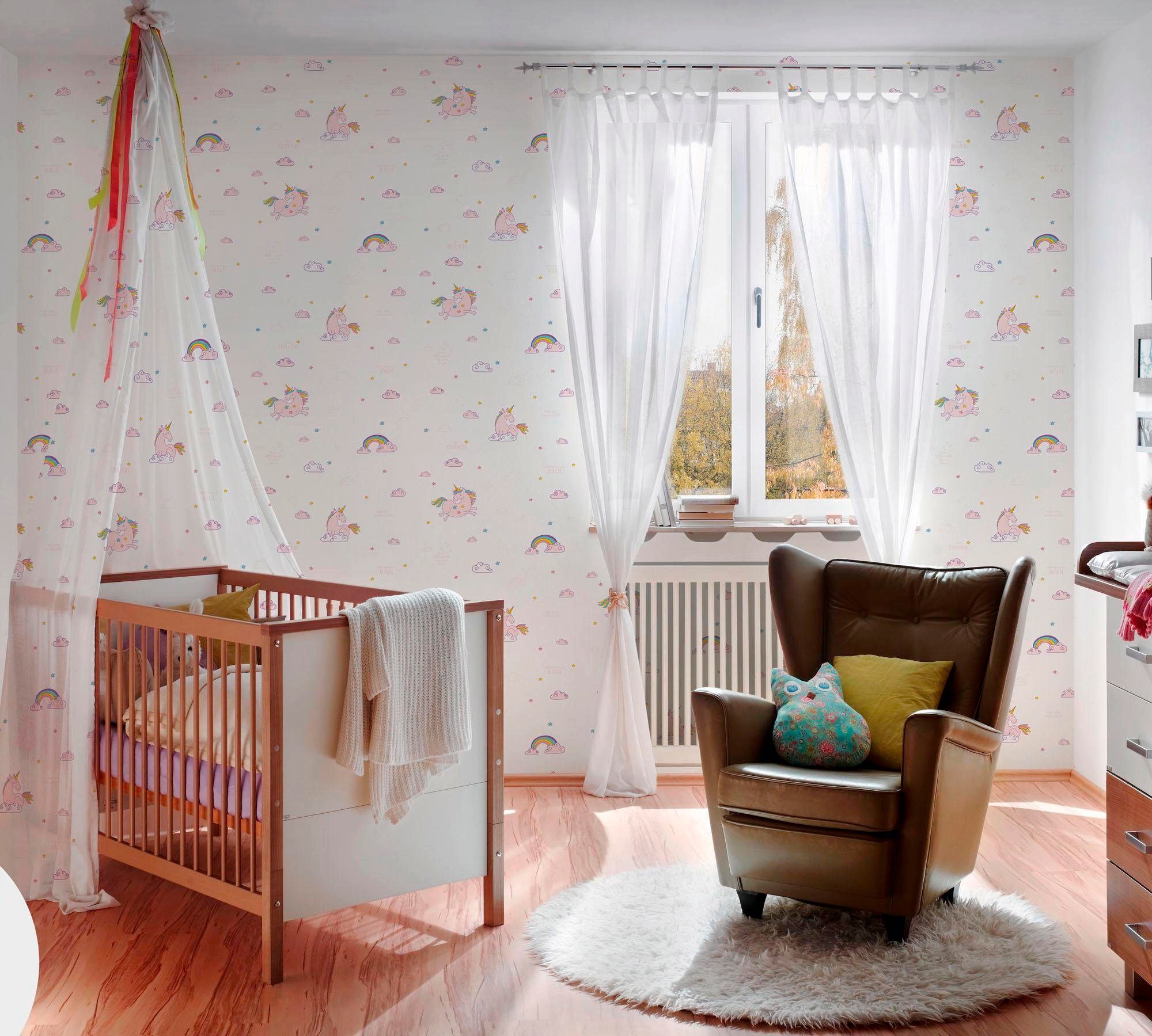 living walls Papiertapete »Boys & Girls«, Strukturmuster-gemustert-Motiv, Tapete Kinder Tapeten Wohnzimmer Schlafzimmer Küche modern Design Büro