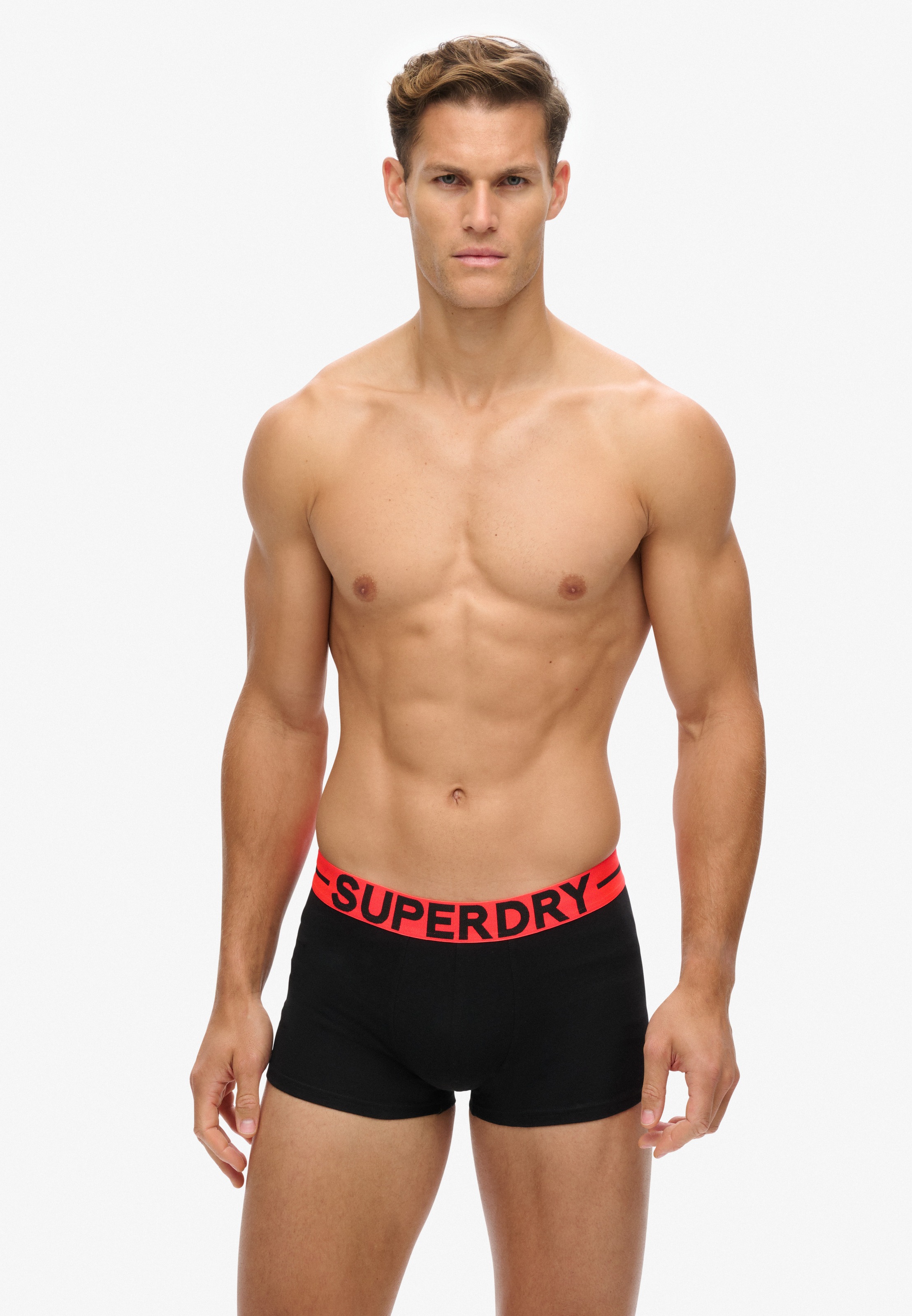 Superdry 3-er Set Trunks Schwarz, Grau & Weiß gestreift günstig online kaufen