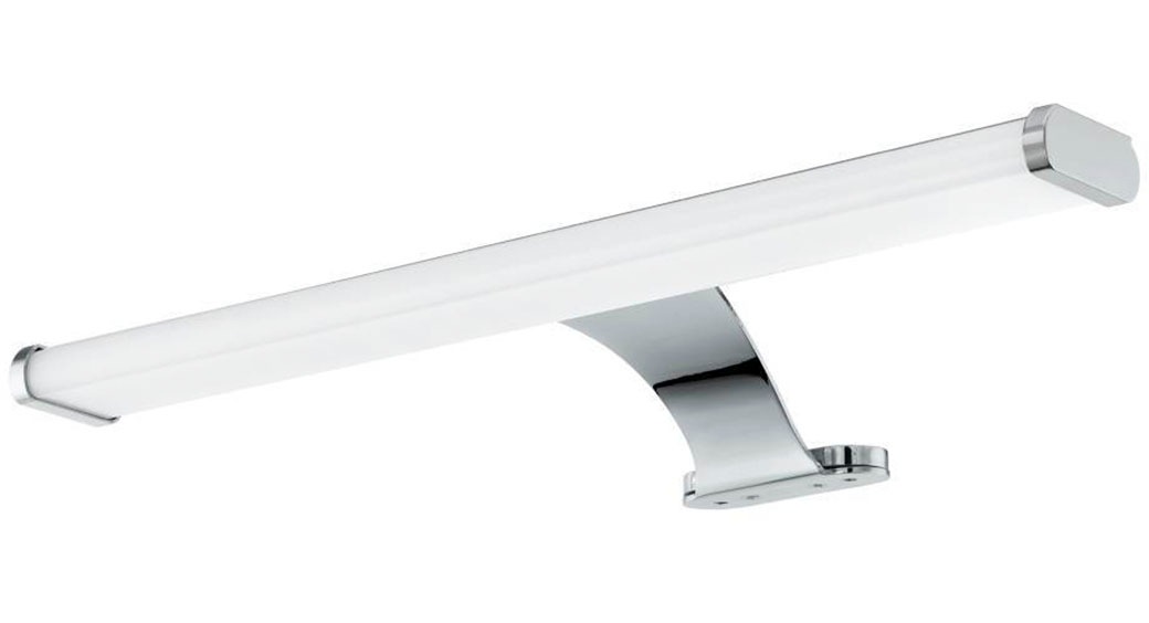 EGLO Spiegelleuchte »VINCHIO«, 1 flammig, Leuchtmittel LED-Modul | LED fest integriert, Spiegellampe aus Stahl und Kunststoff, Chrom, Weiß, LED, IP44, L 40 cm