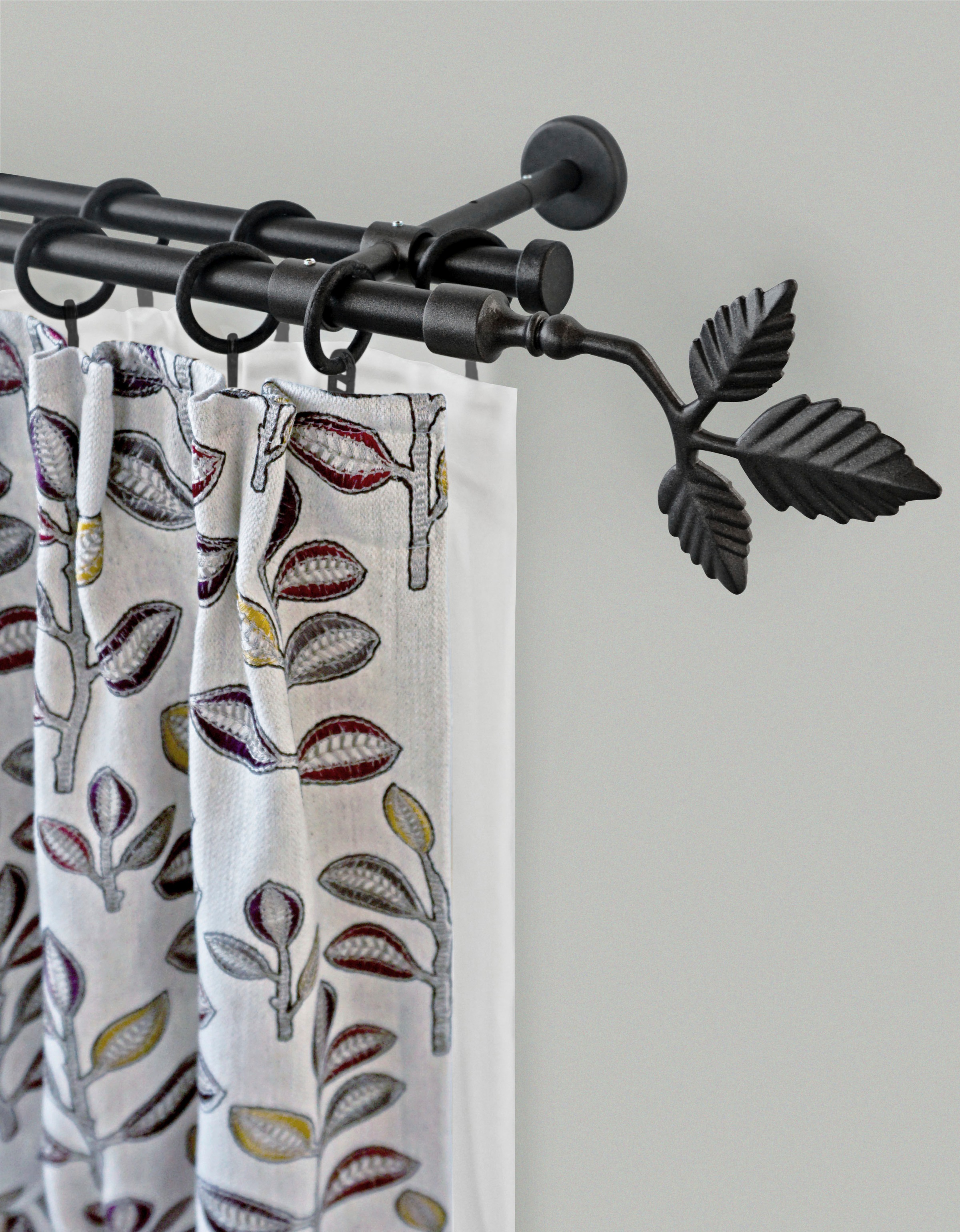 GARESA Gardinenstange "RUSTIKA" Ø 16 mm 2 läufig-läufig Wunschmaßlänge rust günstig online kaufen