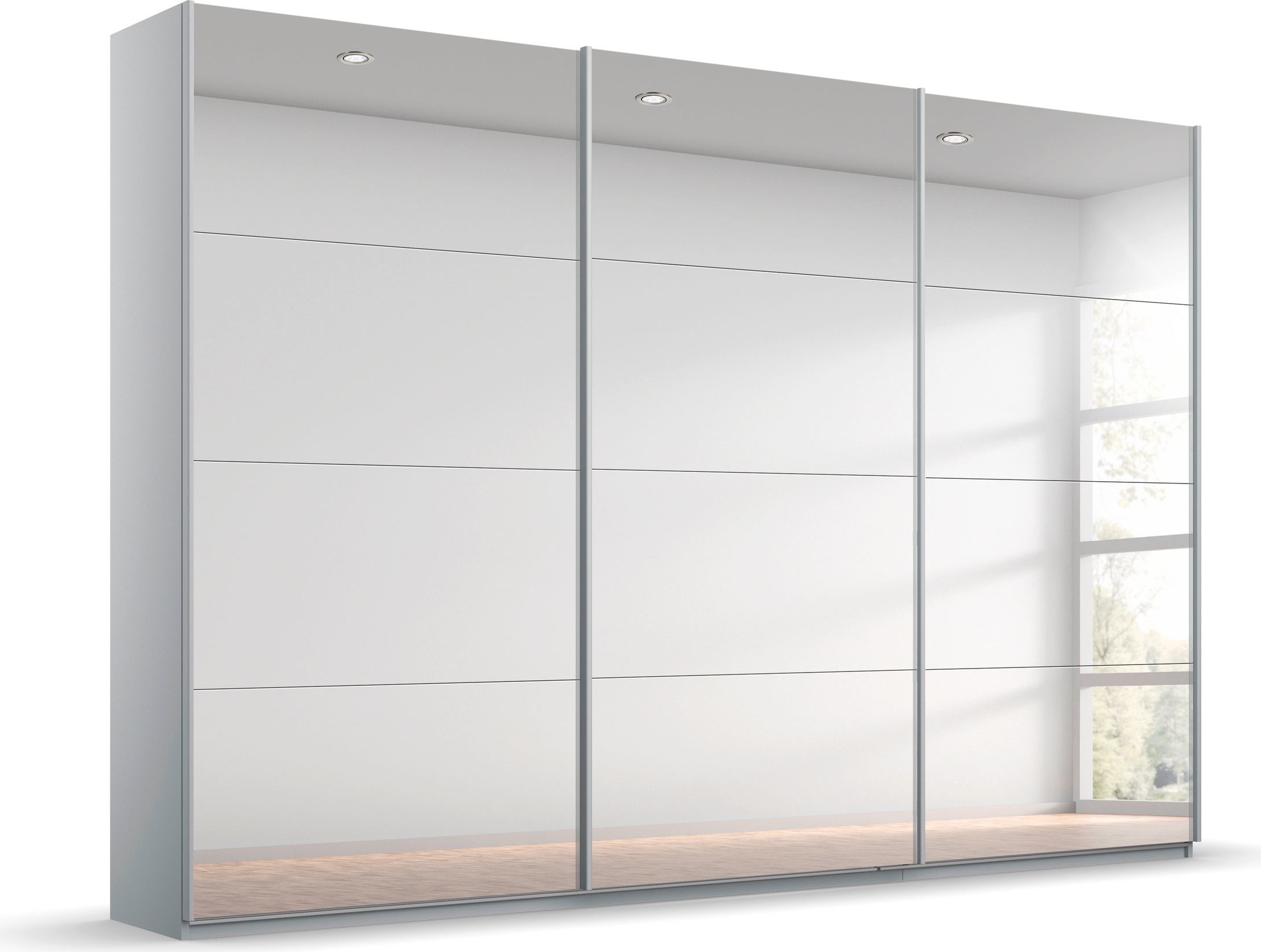 rauch Schwebetürenschrank »Oteli«, mit Spiegelfront, inkl. Wäscheeinteilung mit 3 Innenschubladen