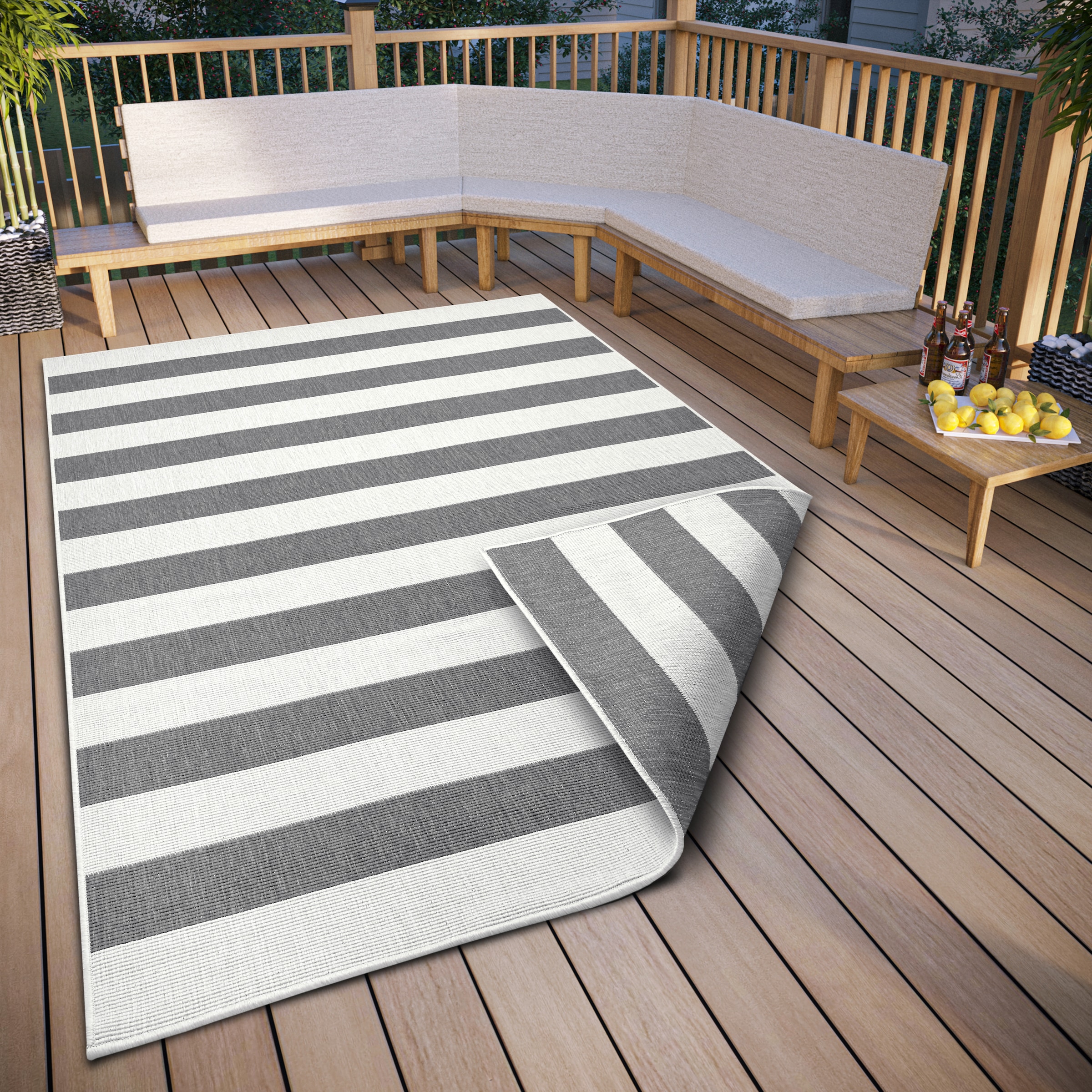 OTTO home Outdoorteppich "Alan Wendeteppich" rechteckig 5 mm Höhe beidseiti günstig online kaufen