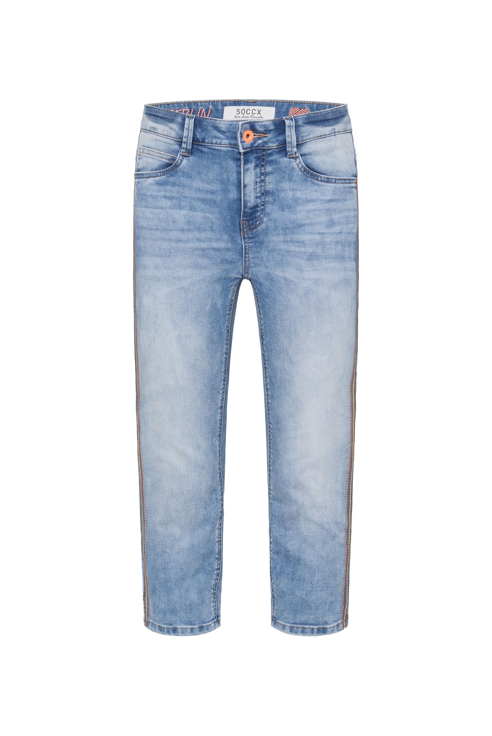 SOCCX Regular-fit-Jeans, mit verkürztem Bein