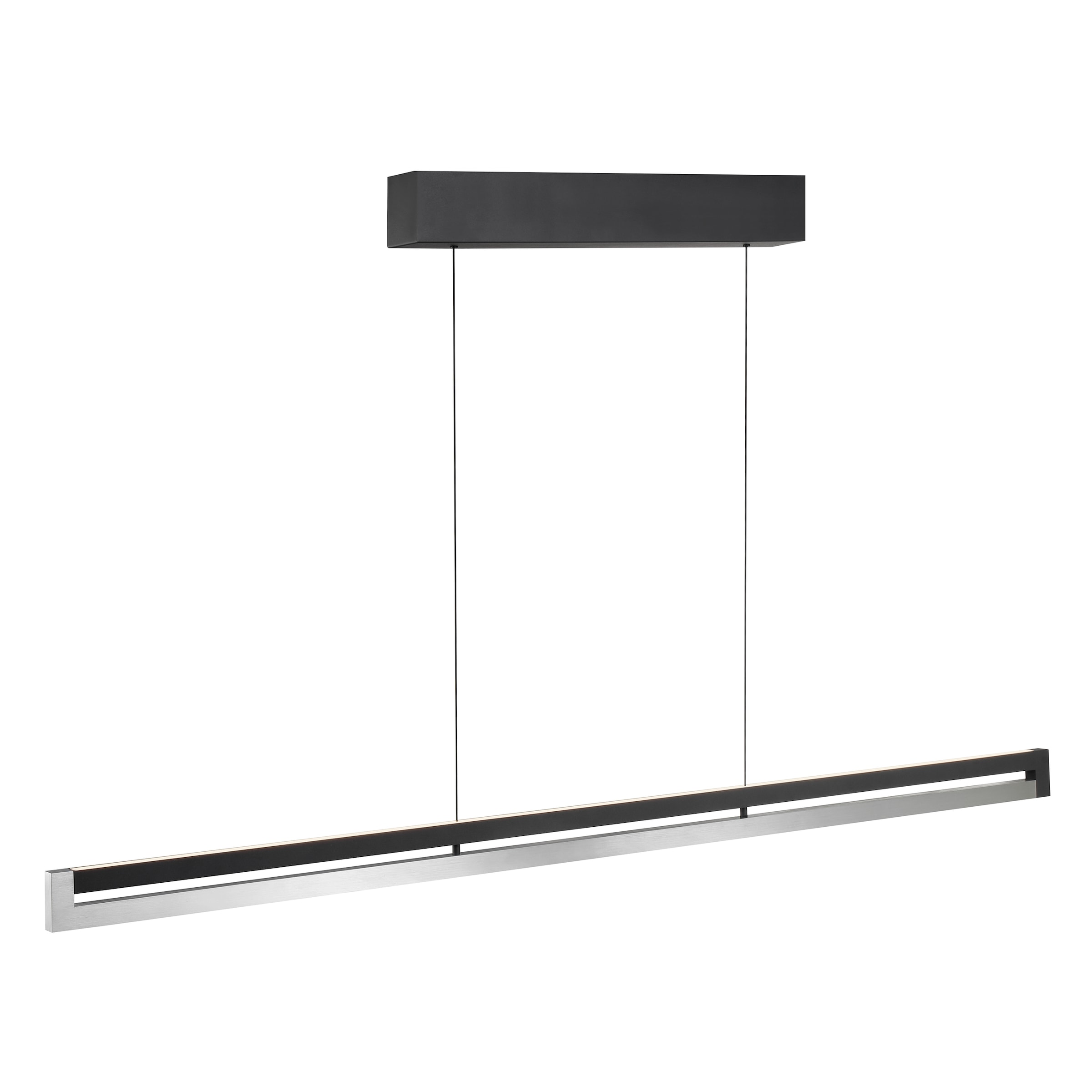 lumiCouture LED Pendelleuchte »Pulse« LED-Modul 1 Stk. Warmweiß 122 x 7 x 180 cm, 4400 lm, 2700K, dimmbar, Aluminium gebürstet/schwarz