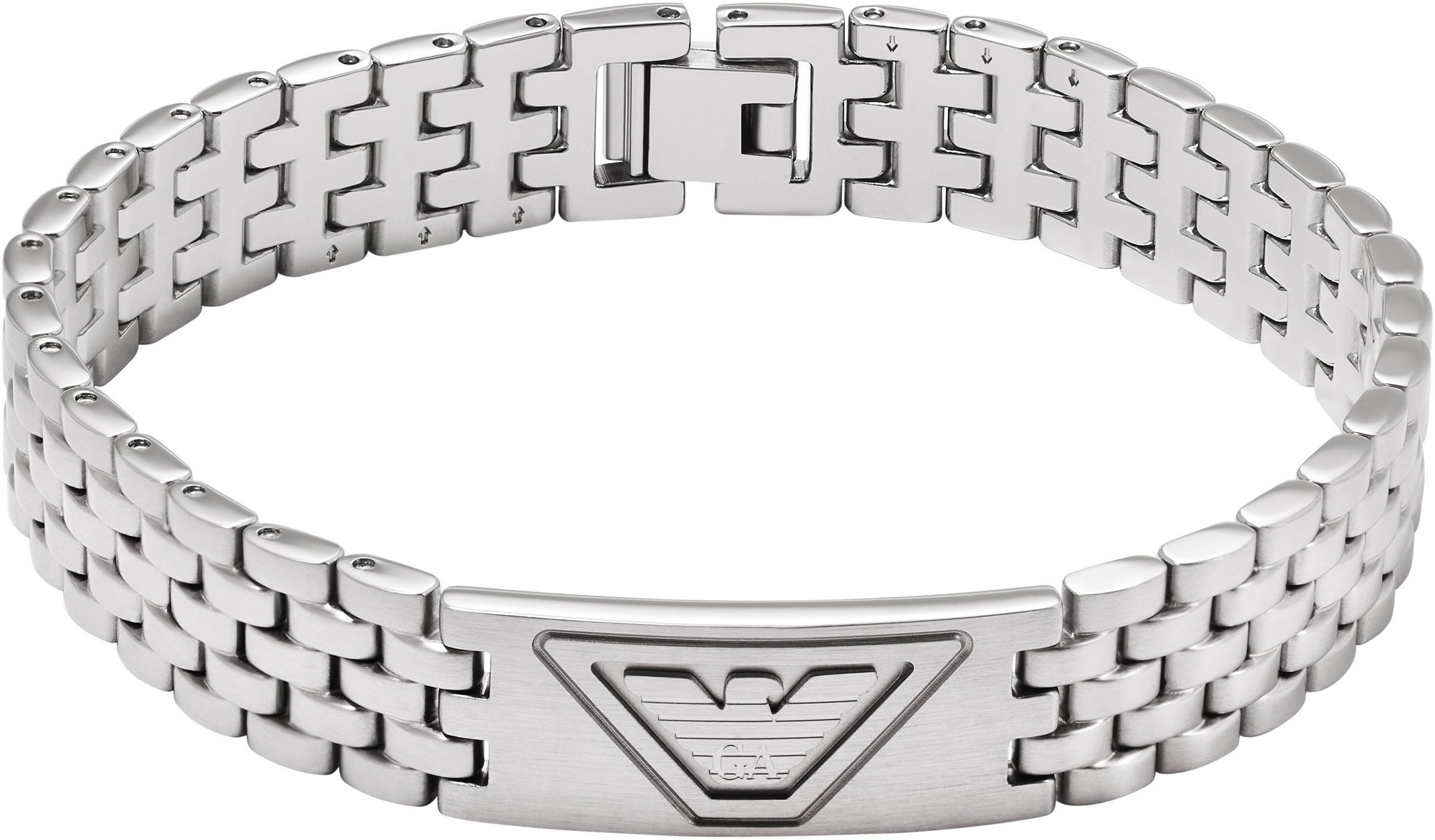 EMPORIO ARMANI Damen Armband "Schmuck Geschenk Edelstahl Armschmuck Armkette", 21,8cm, Edelstahl, silber, Edelstahl, Armbänder