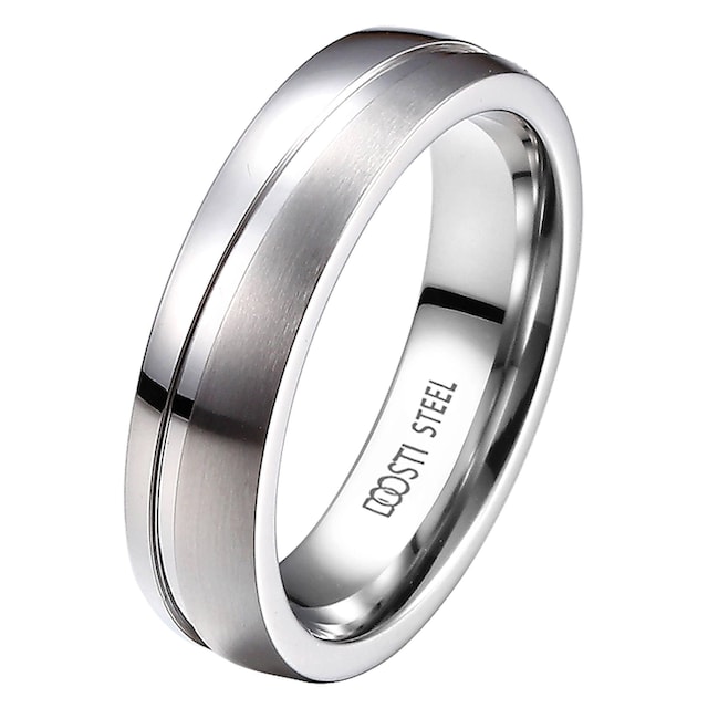 DOOSTI Trauring bestellen Edelstahl »Schmuck Trauring BAUR | Partnerring für Zirkonia LIEBE«, o. Ehering mit ohne Geschenk